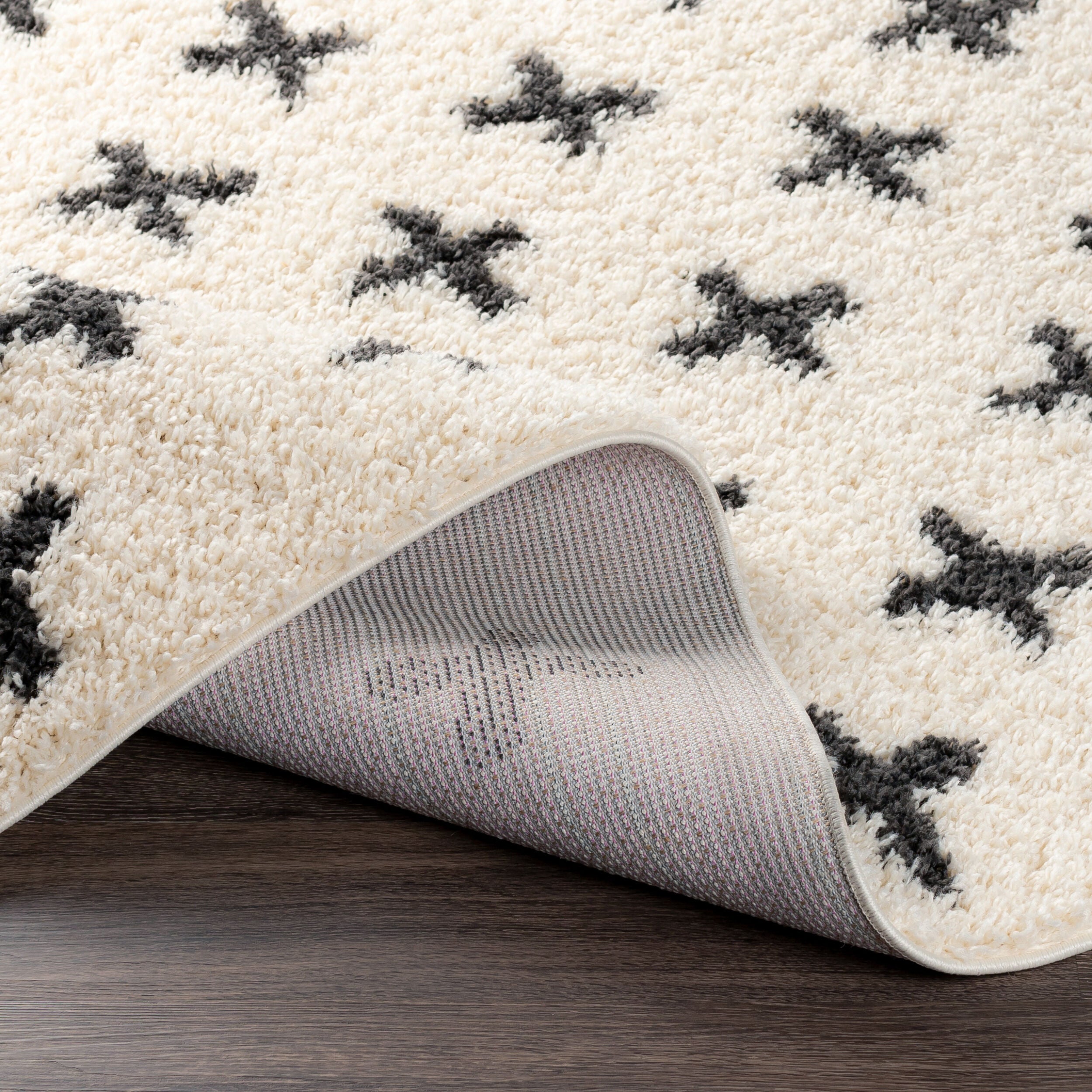 Surya Beni Shag BSH-2304 Off-White Area Rug by LIVABLISS