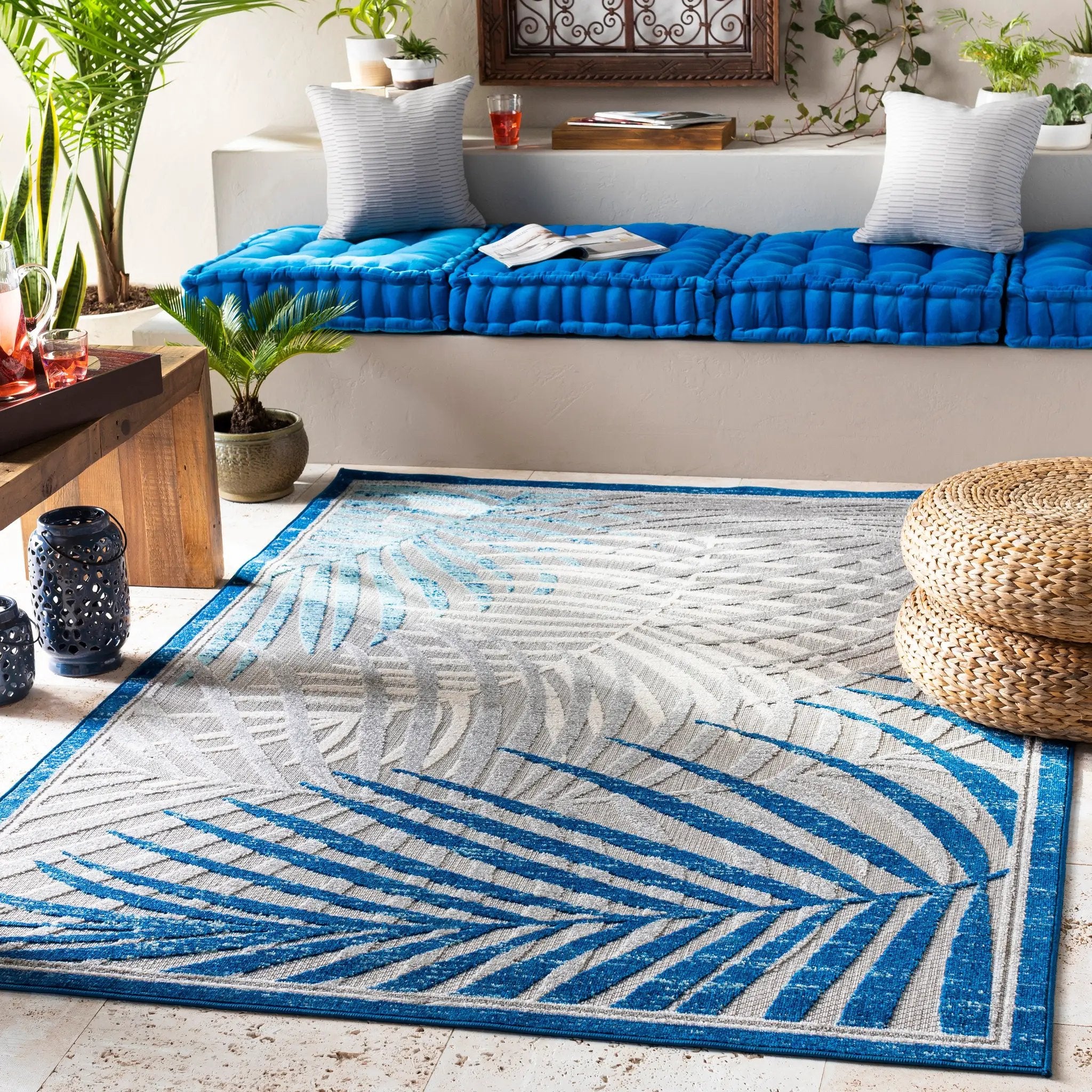 Big Sur BSR-2312 Blue Area Rug by LIVABLISS