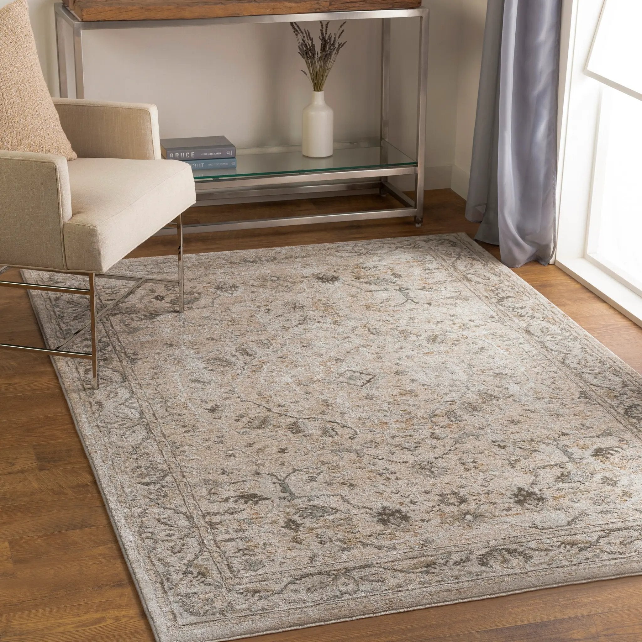 Brunswick BWK-2312 Light Beige Area Rug by LIVABLISS