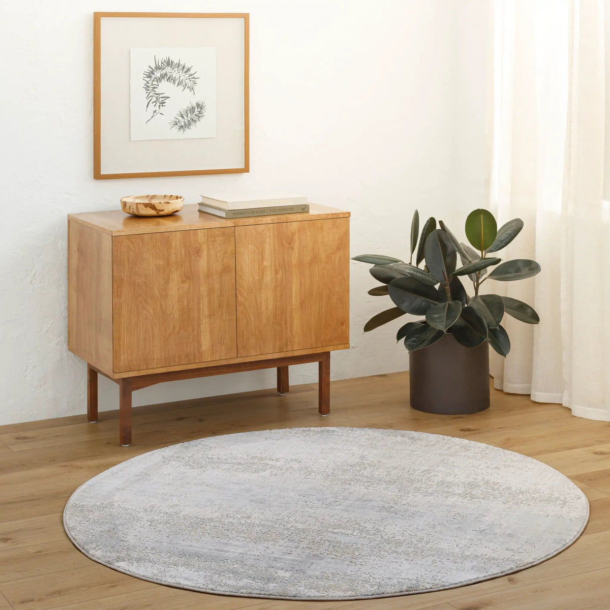 Brunswick BWK-2325 Cream Area Rug by LIVABLISS