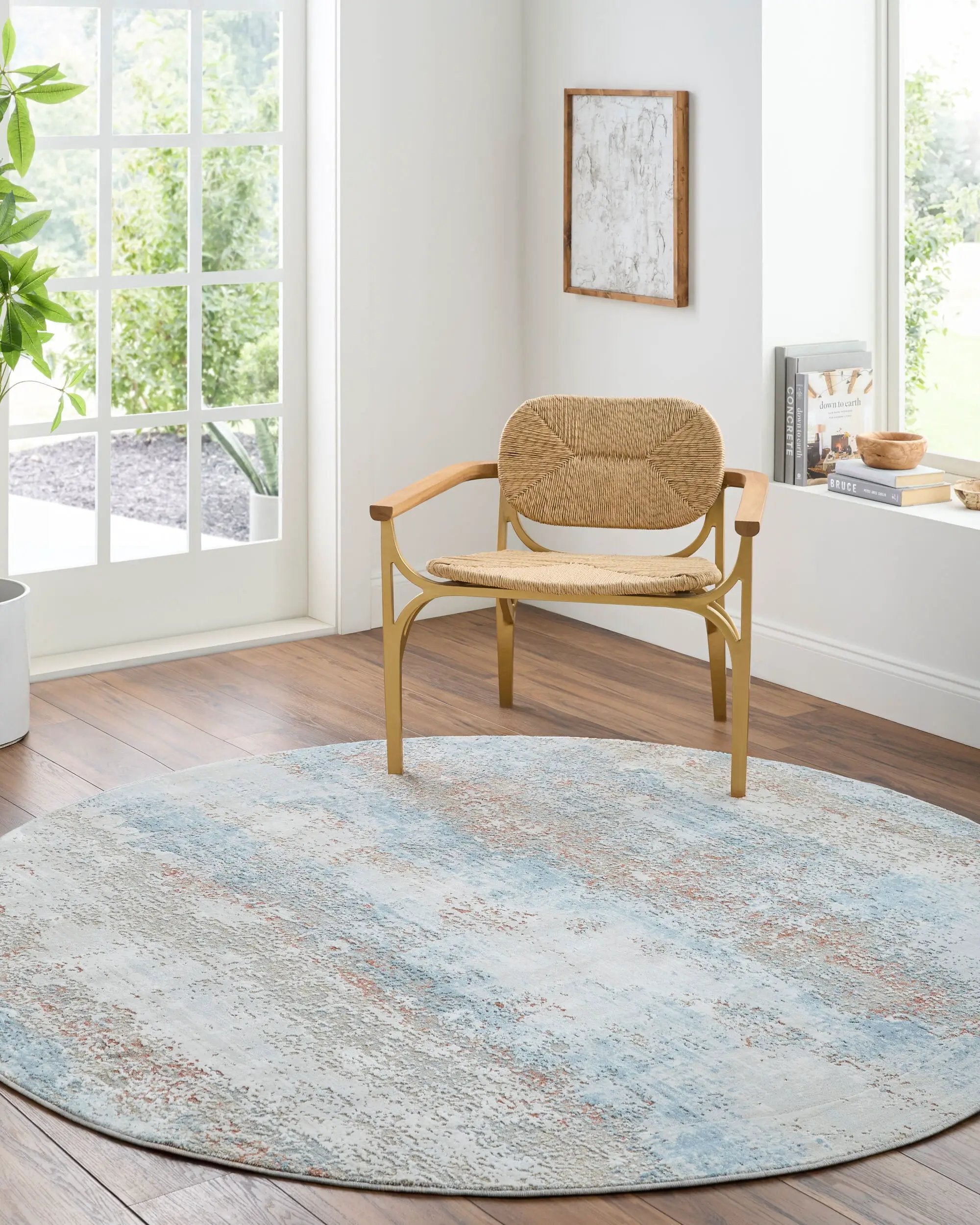 Brunswick BWK-2327 Blue Area Rug by LIVABLISS