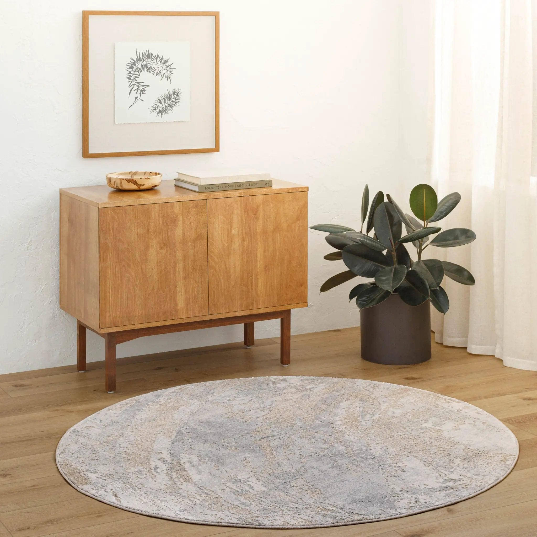 Brunswick BWK-2336 Cream Area Rug by LIVABLISS