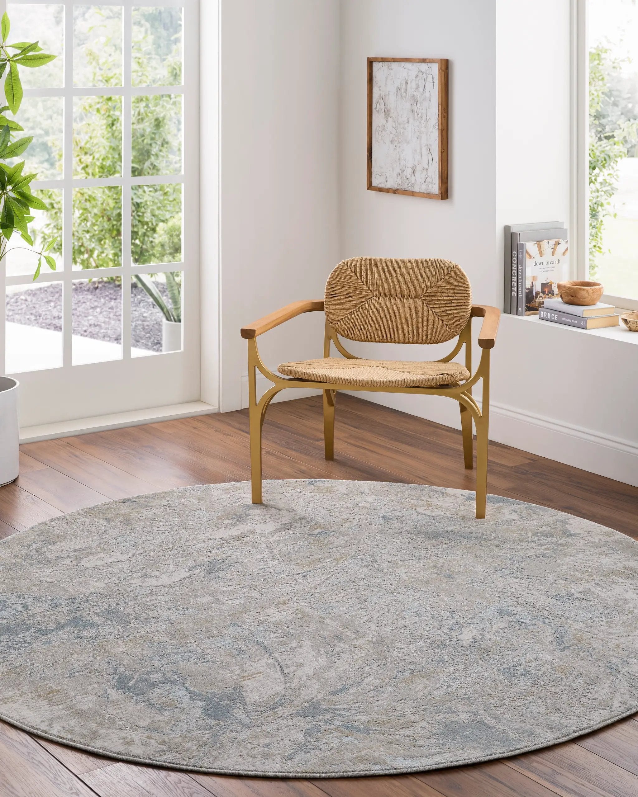 Brunswick BWK-2341 Light-Gray Area Rug by LIVABLISS