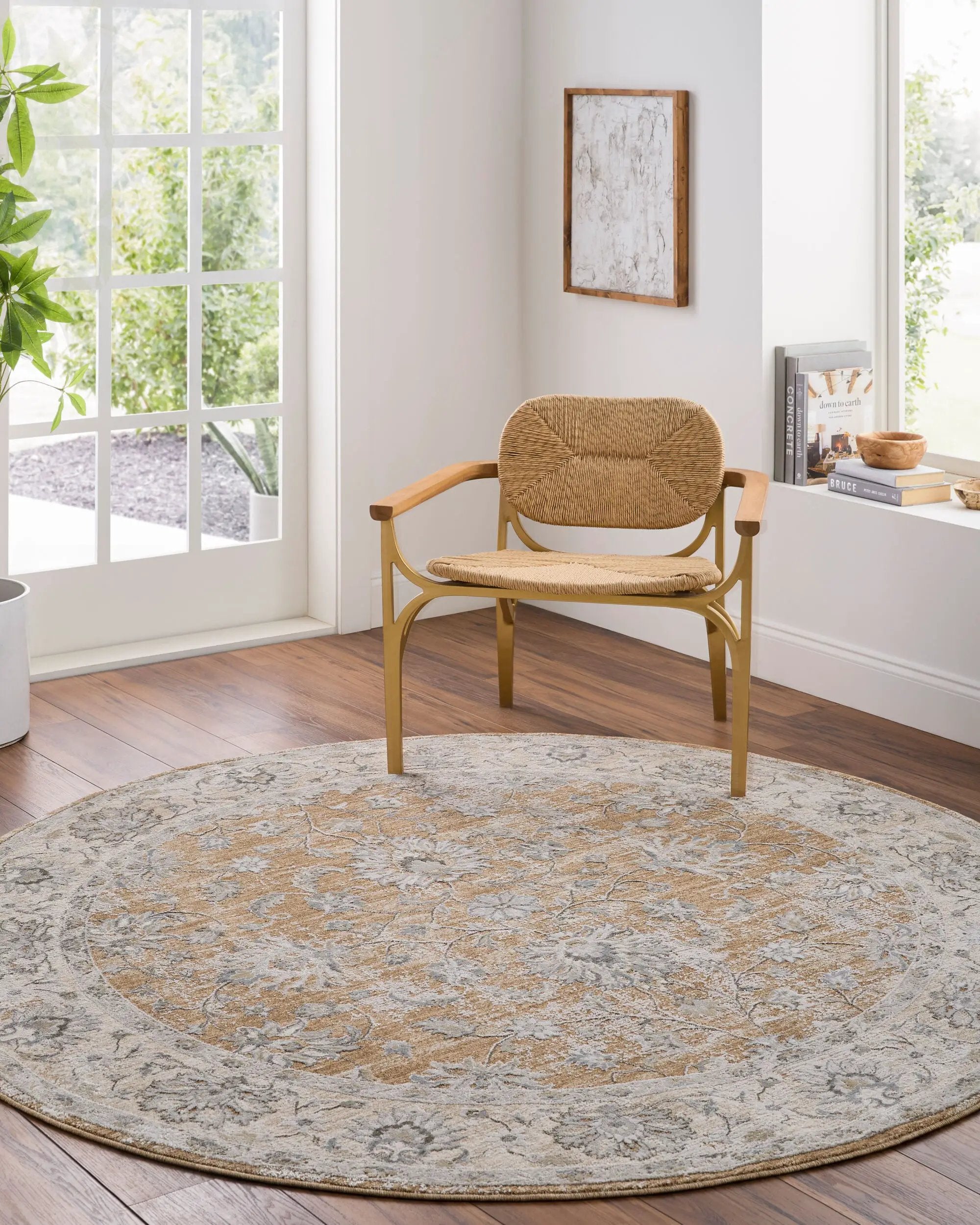 Brunswick BWK-2343 Light Brown Area Rug by LIVABLISS