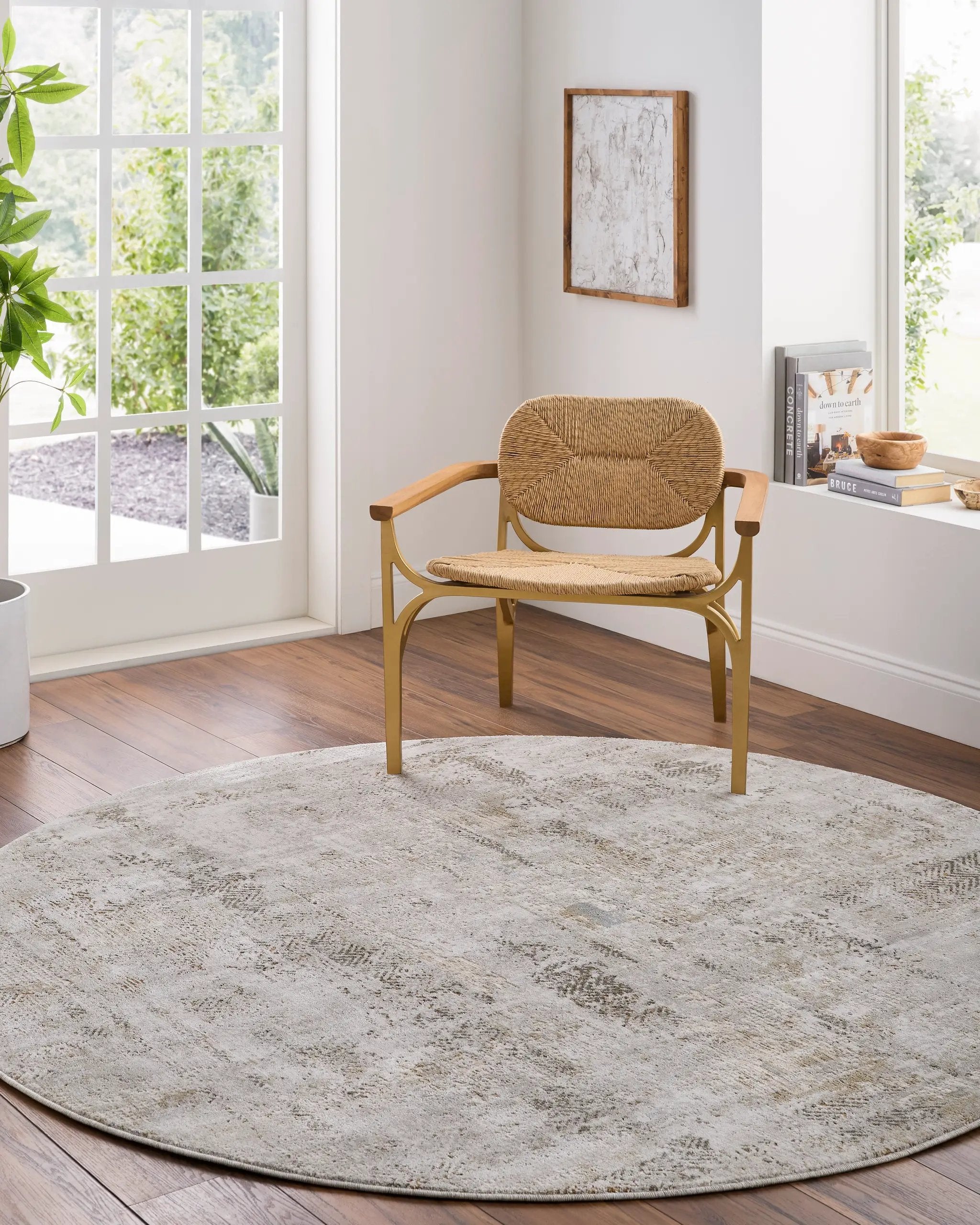 Brunswick BWK-2346 Light-Gray Area Rug by LIVABLISS