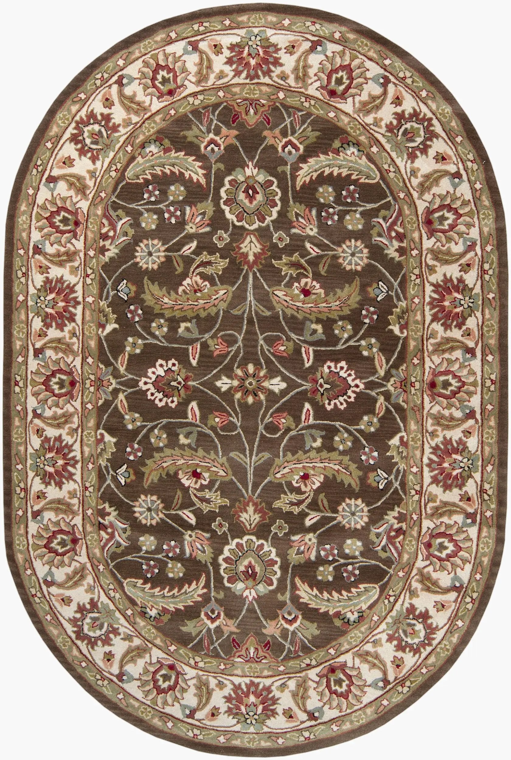 Caesar CAE-1003 Dark-Brown Area Rug by LIVABLISS