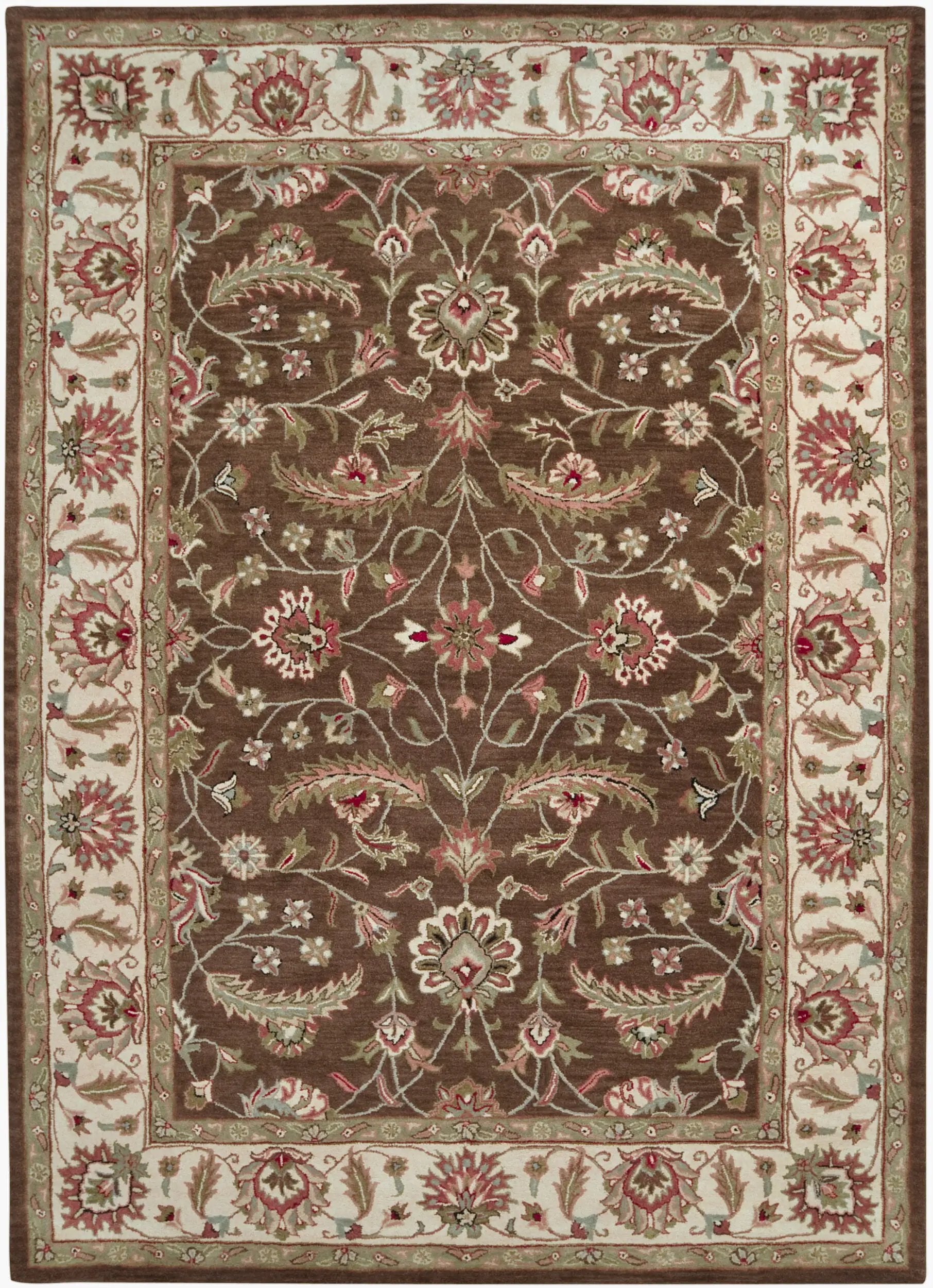 Caesar CAE-1003 Dark-Brown Area Rug by LIVABLISS