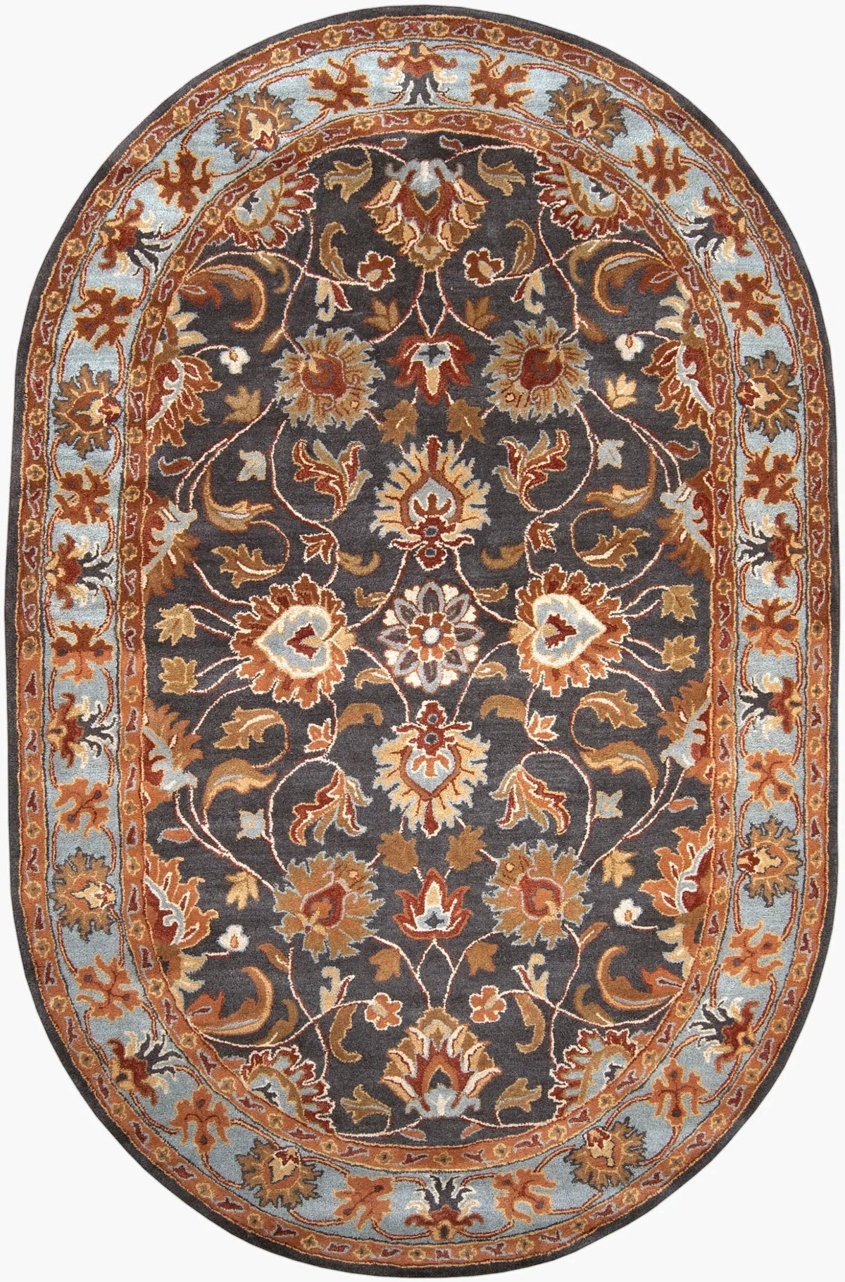 Caesar CAE-1004 Charcoal Area Rug by LIVABLISS