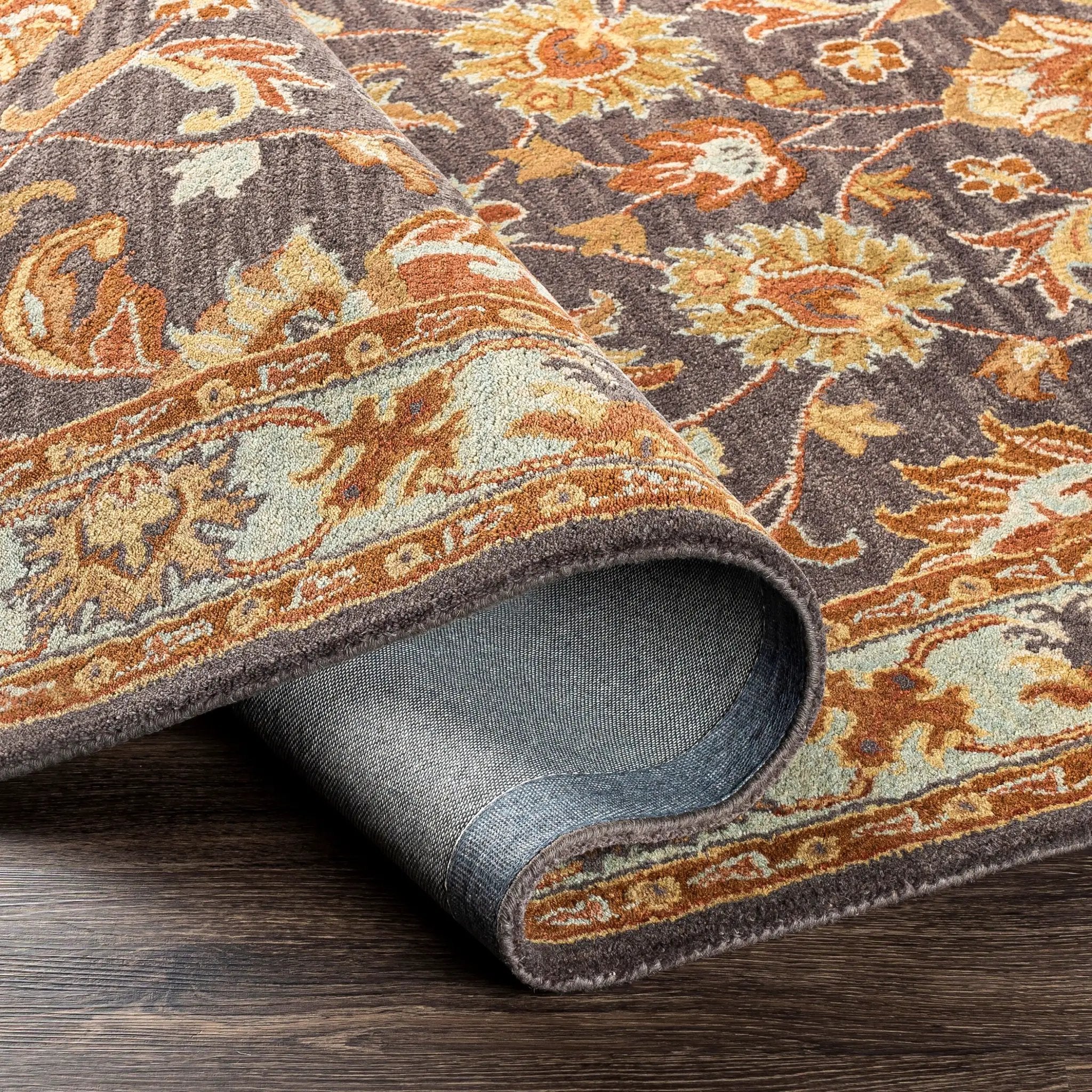 Caesar CAE-1004 Charcoal Area Rug by LIVABLISS