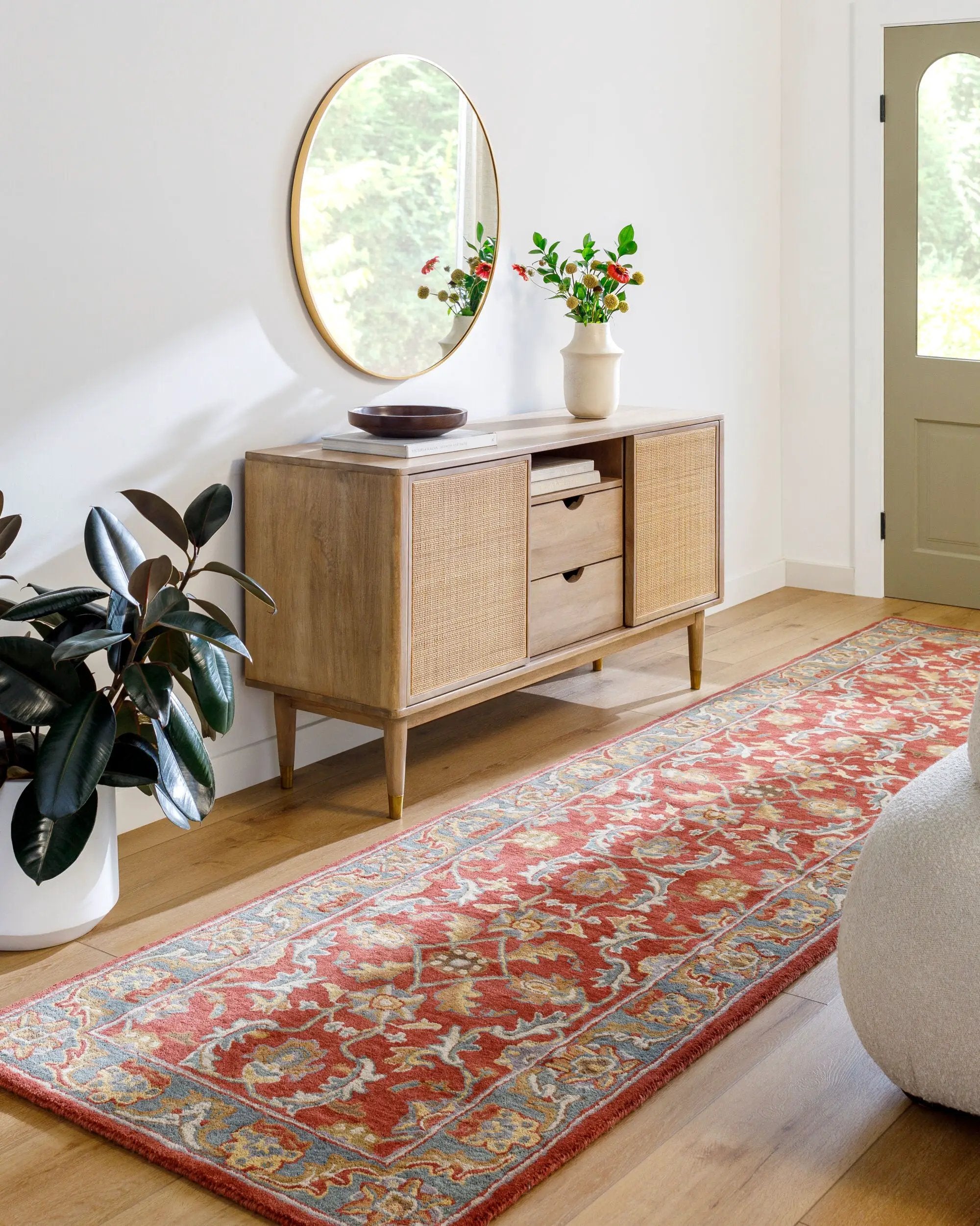 Caesar CAE-1007 Rust Area Rug by LIVABLISS