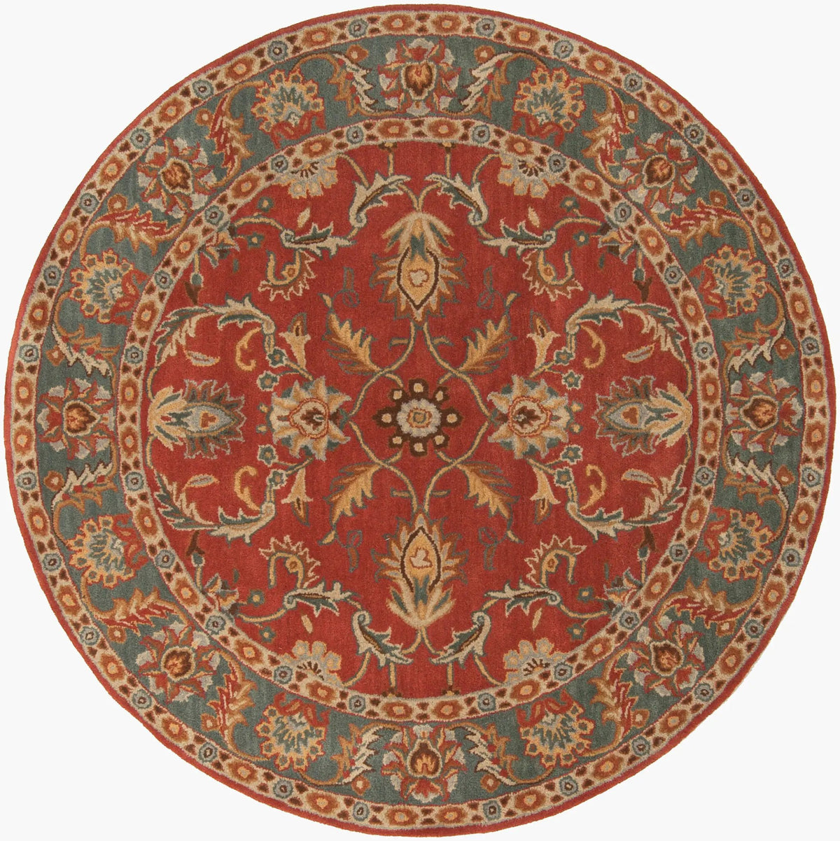Caesar CAE-1007 Rust Area Rug by LIVABLISS