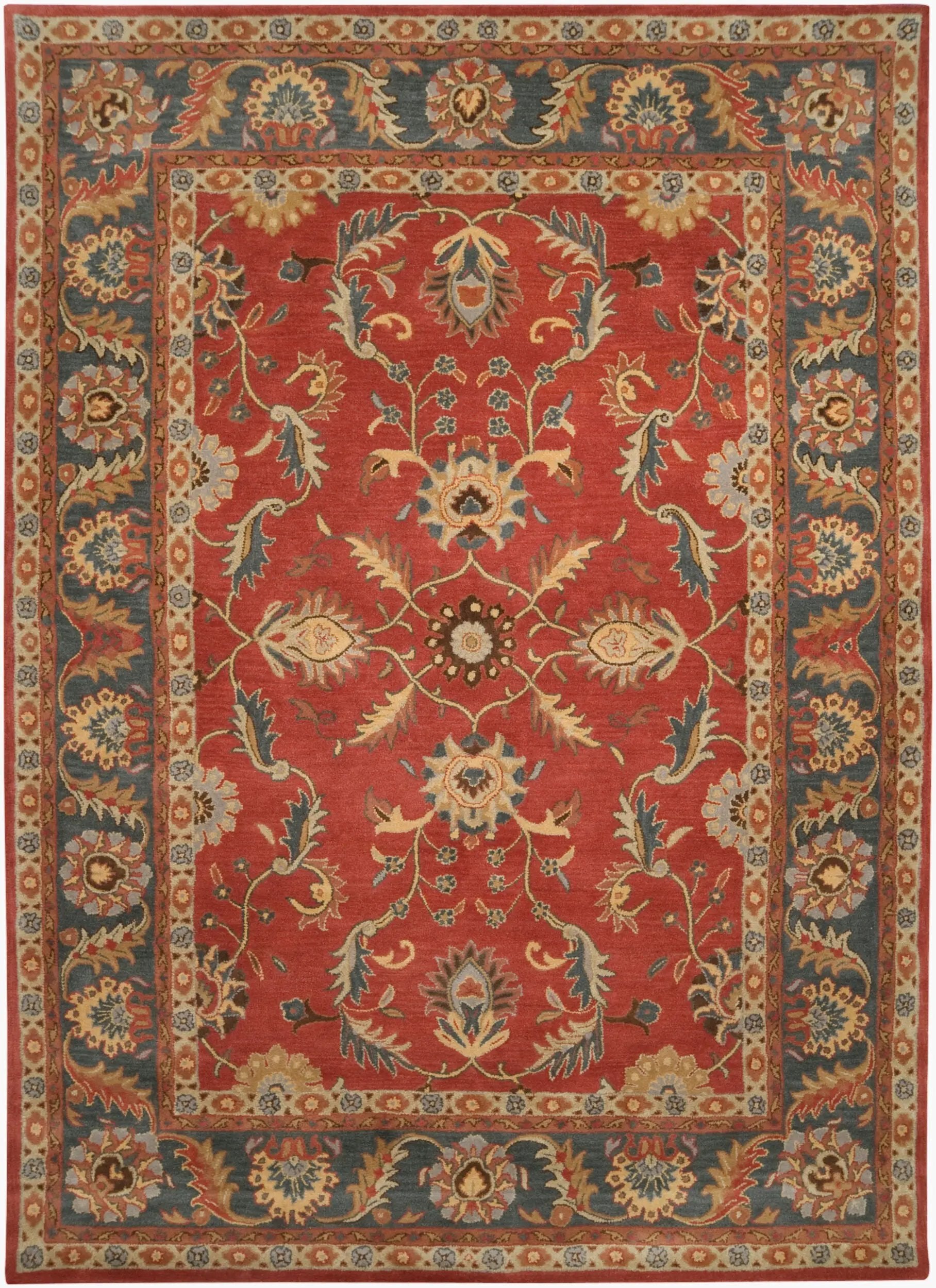 Caesar CAE-1007 Rust Area Rug by LIVABLISS