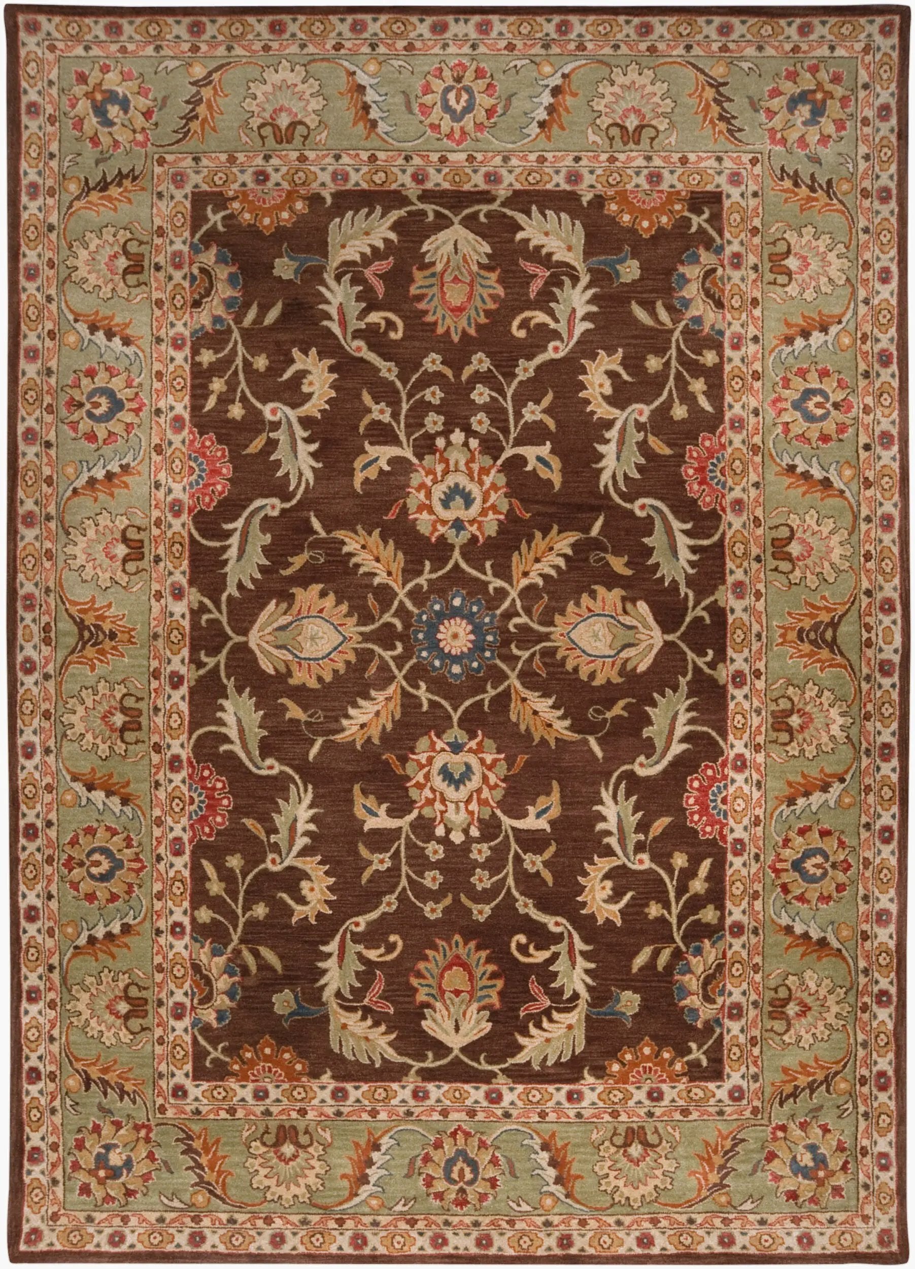 Caesar CAE-1009 Dark-Brown Area Rug by LIVABLISS