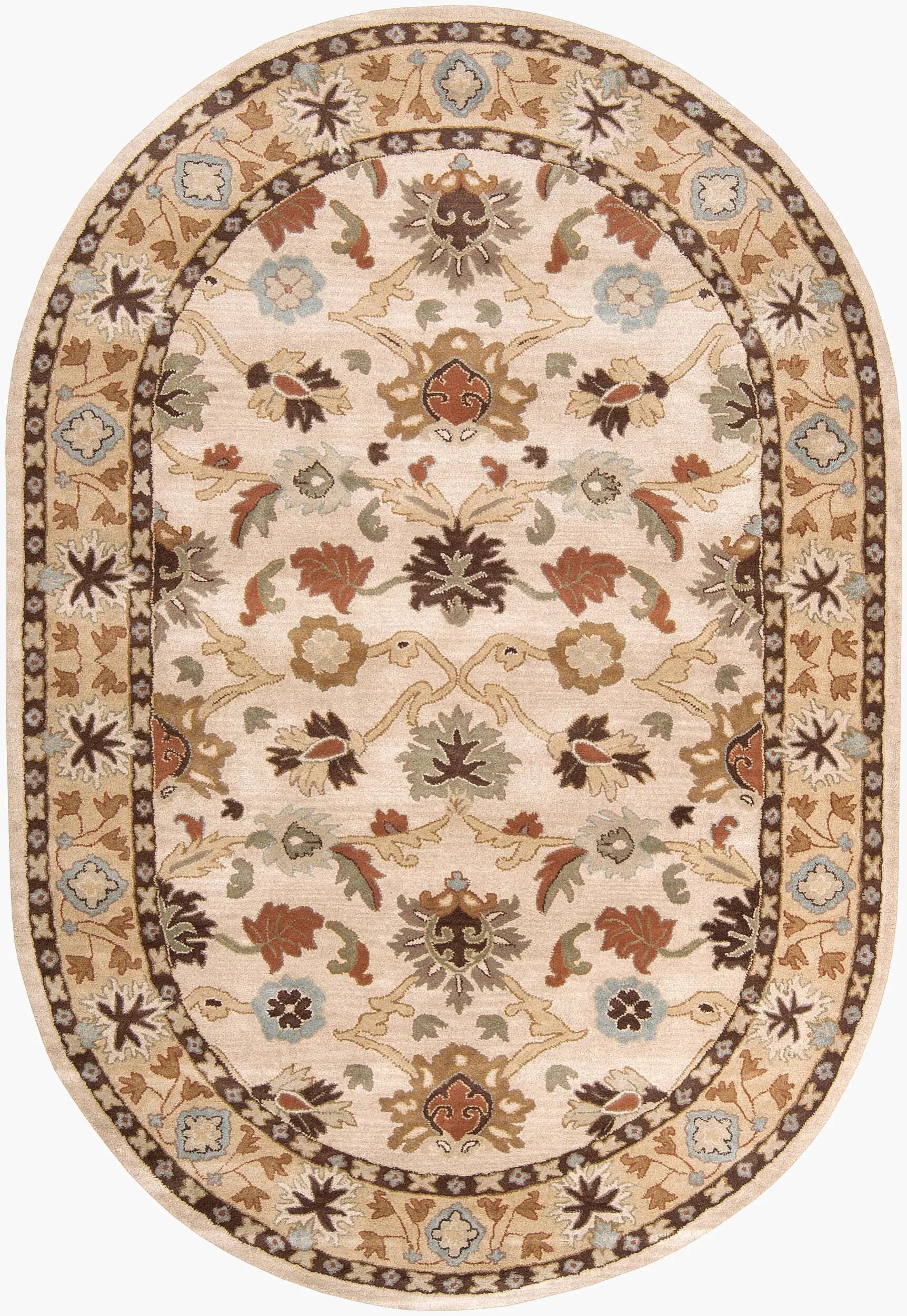 Caesar CAE-1010 Light-Beige Area Rug by LIVABLISS