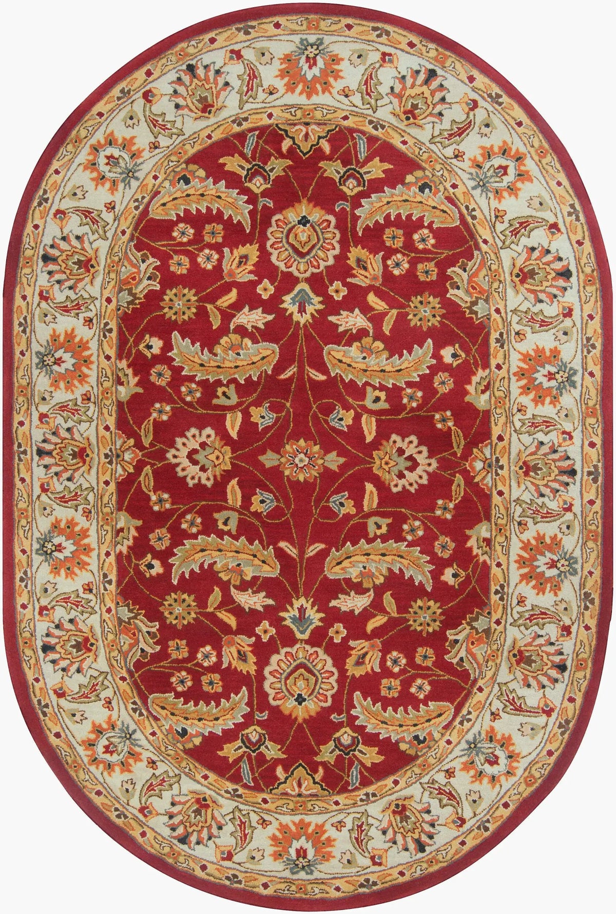 Caesar CAE-1022 Rust Area Rug by LIVABLISS