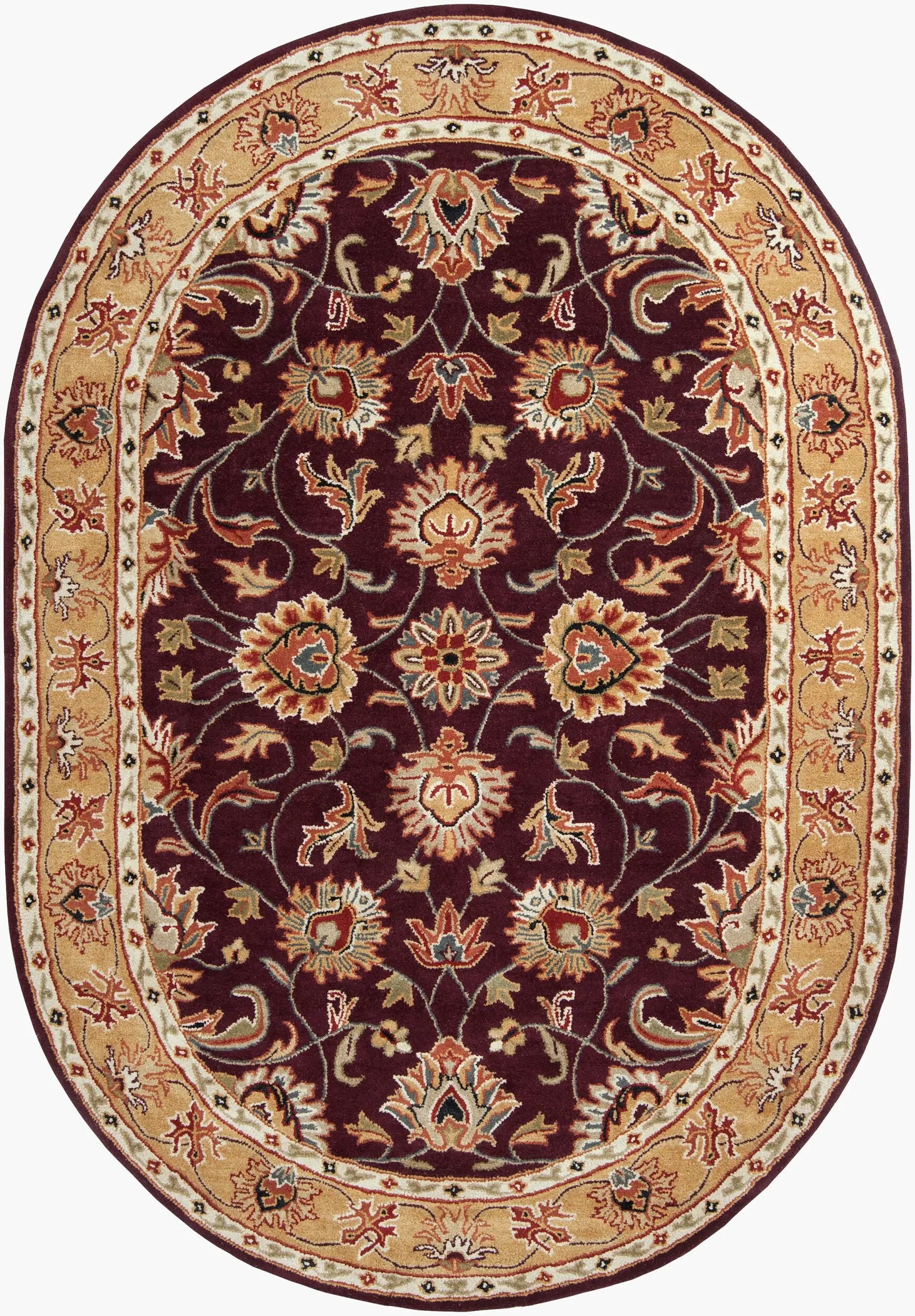 Caesar CAE-1024 Burgundy Area Rug by LIVABLISS