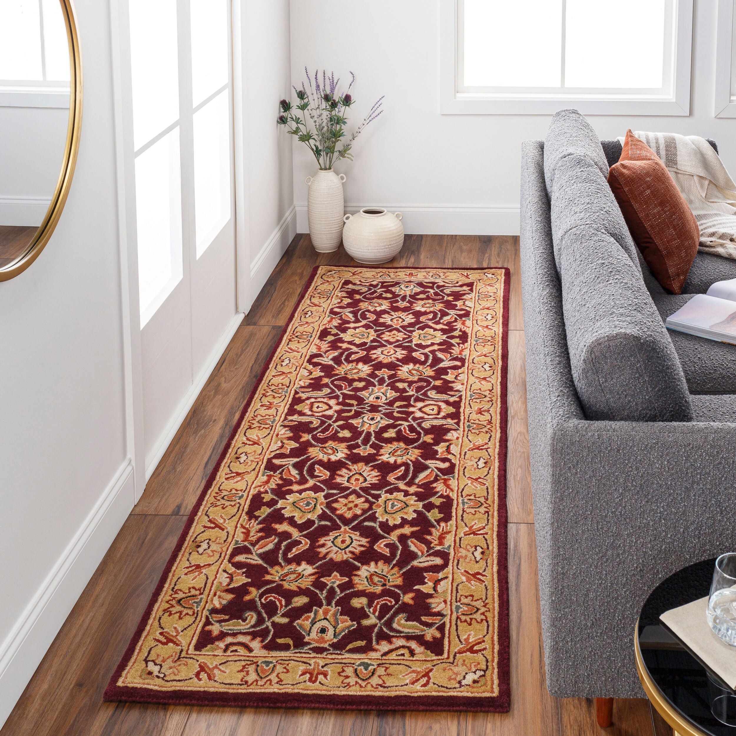 LIVABLISS Caesar CAE-1024 Burgundy Hand Tufted Area Rug