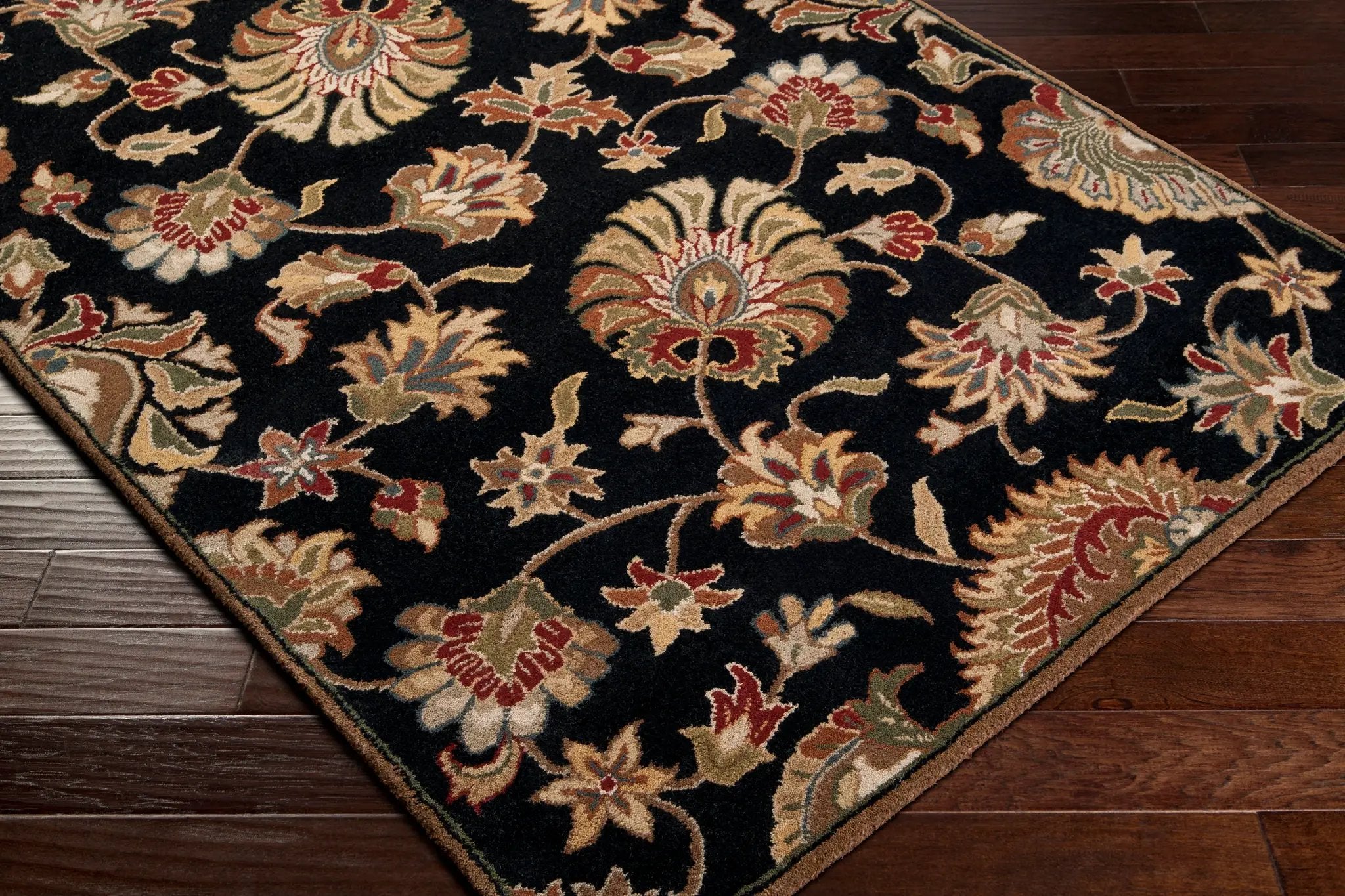 Caesar CAE-1027 Black Area Rug by LIVABLISS