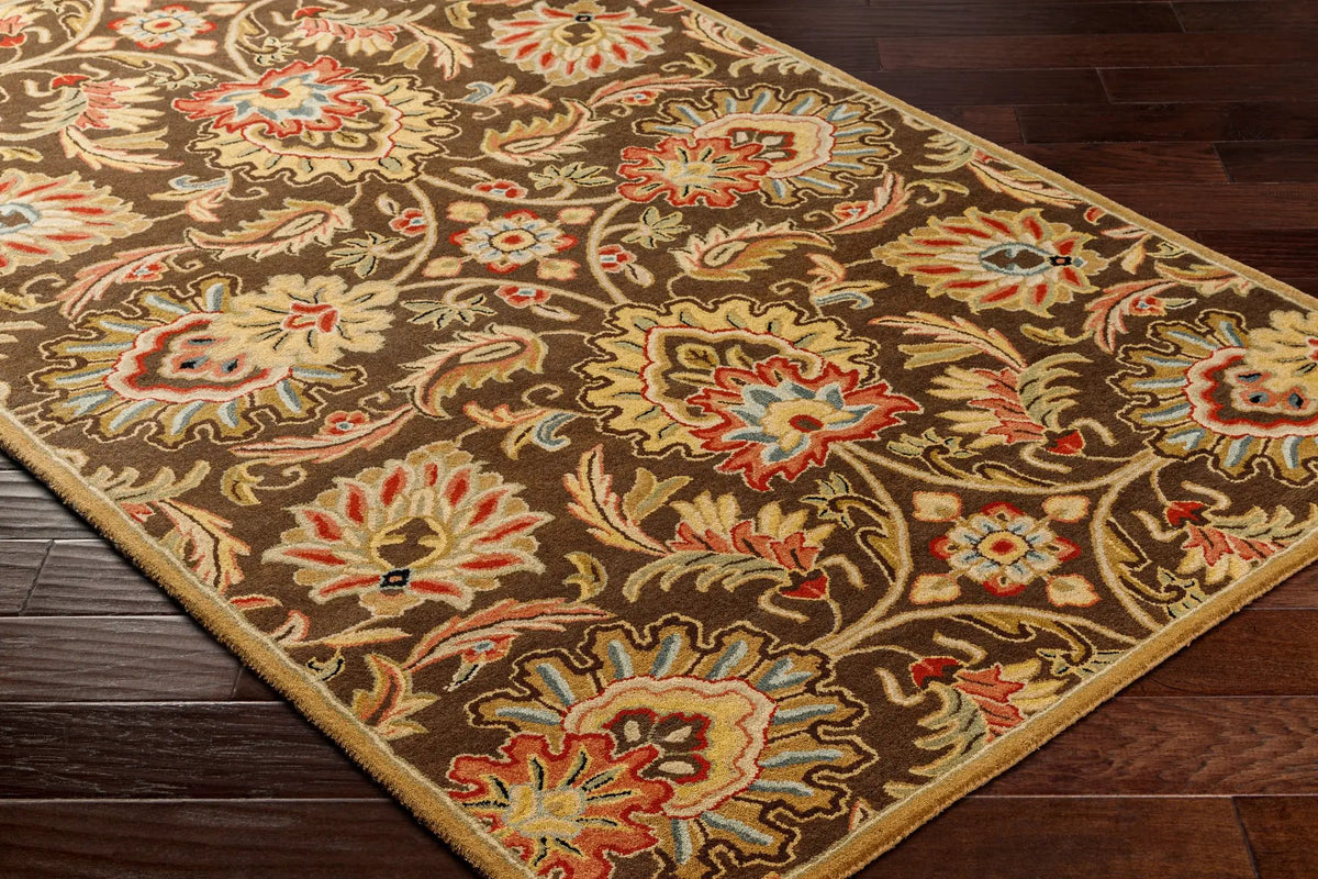 Caesar CAE-1028 Dark-Brown Area Rug by LIVABLISS