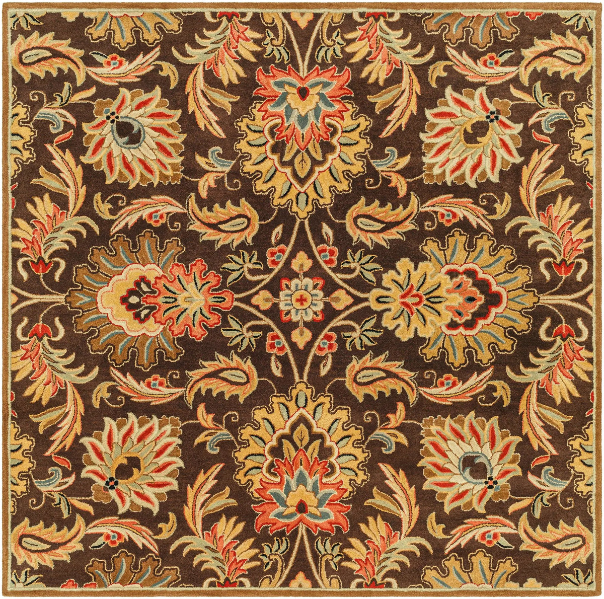 Caesar CAE-1028 Dark-Brown Area Rug by LIVABLISS