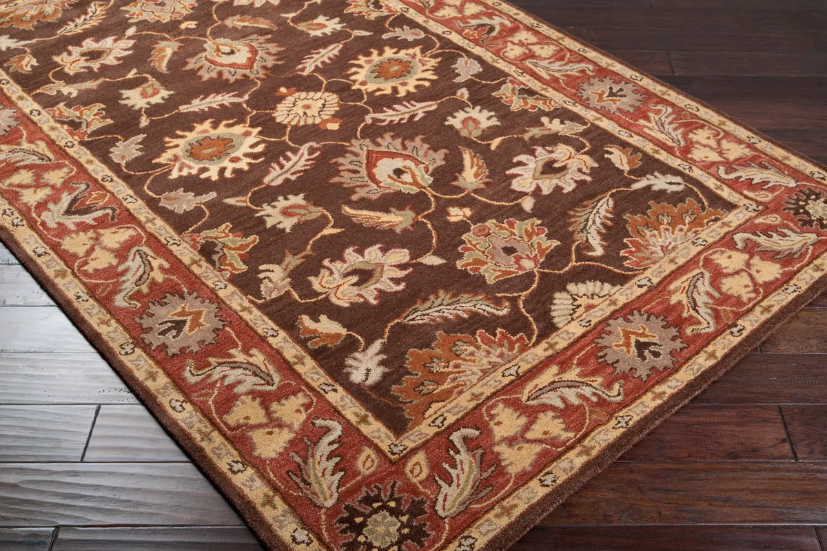 Caesar CAE-1036 Dark-Brown Area Rug by LIVABLISS