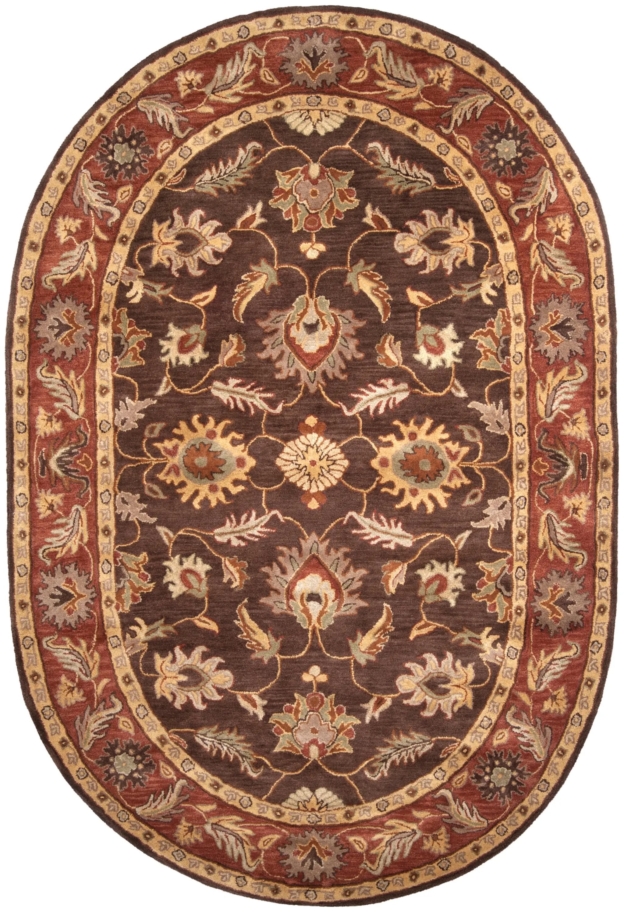 Caesar CAE-1036 Dark-Brown Area Rug by LIVABLISS