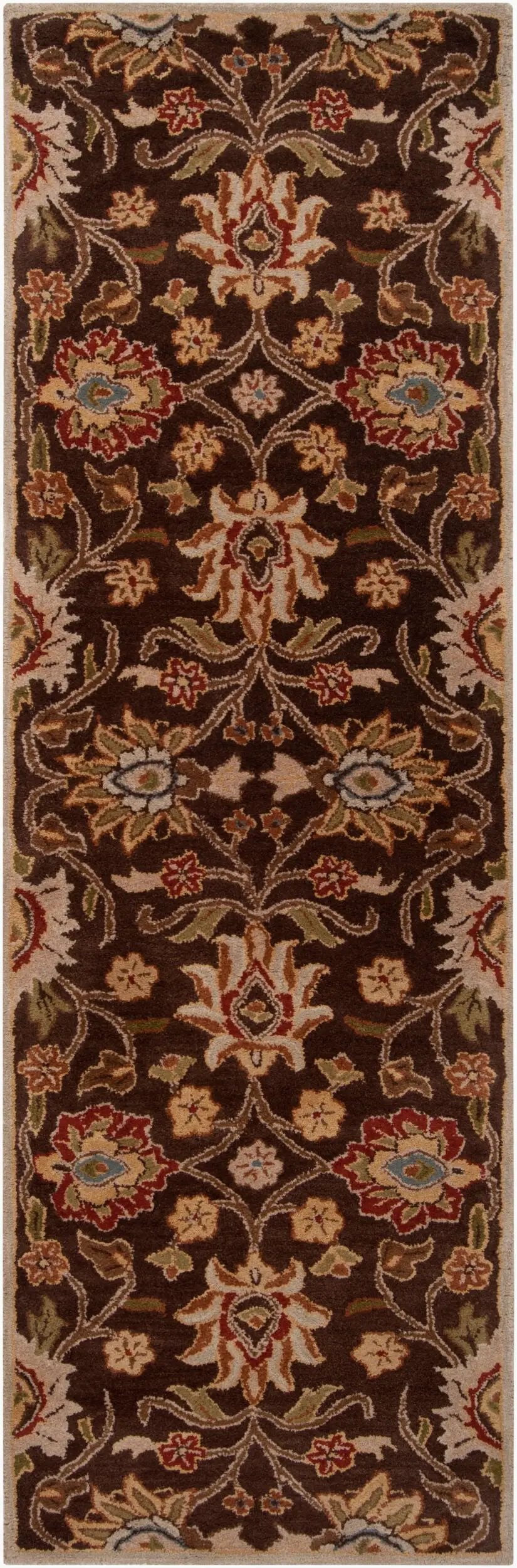 Caesar CAE-1051 Dark-Brown Area Rug by LIVABLISS