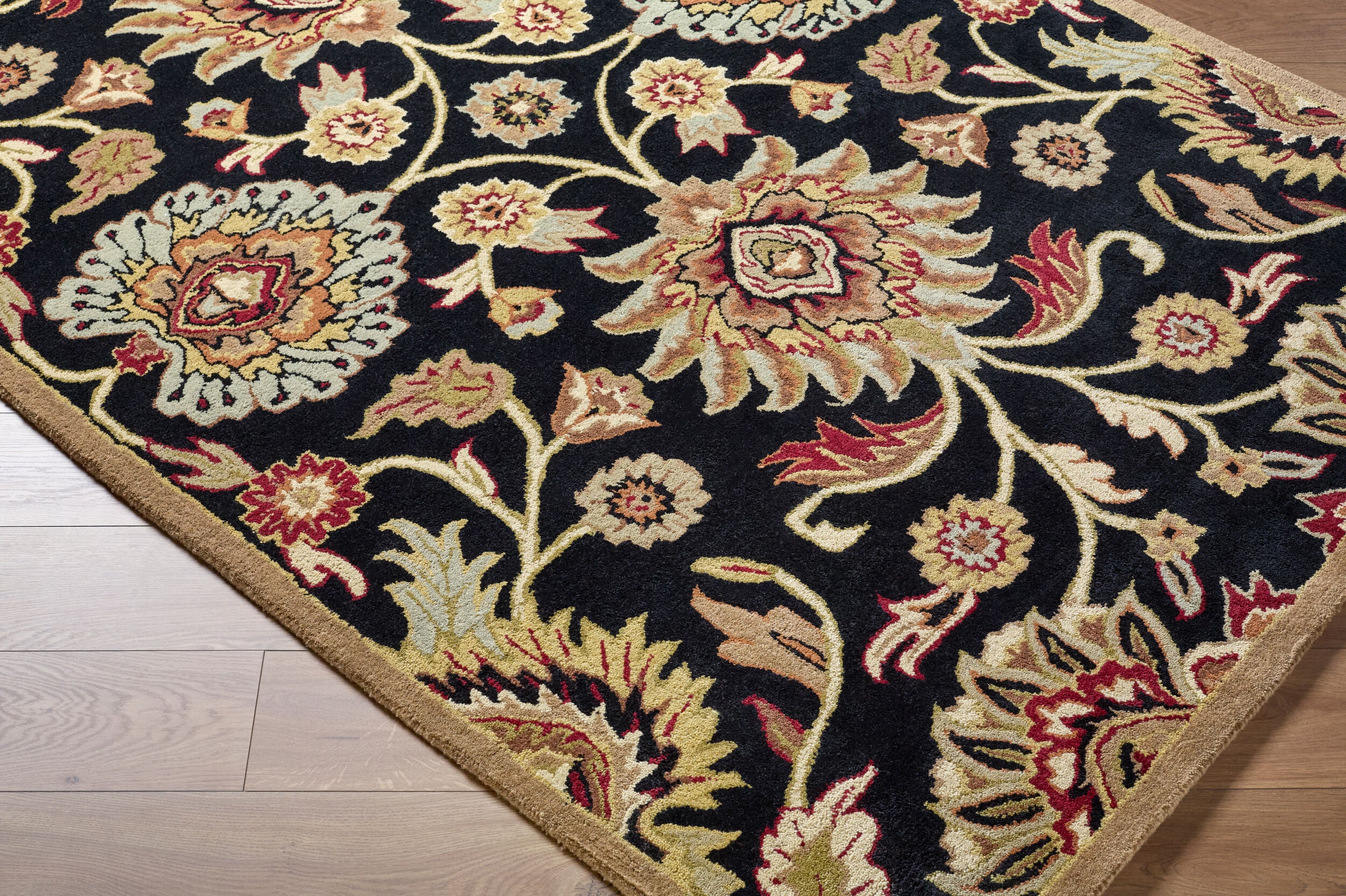 LIVABLISS Caesar CAE-1053 Black Hand Tufted Area Rug
