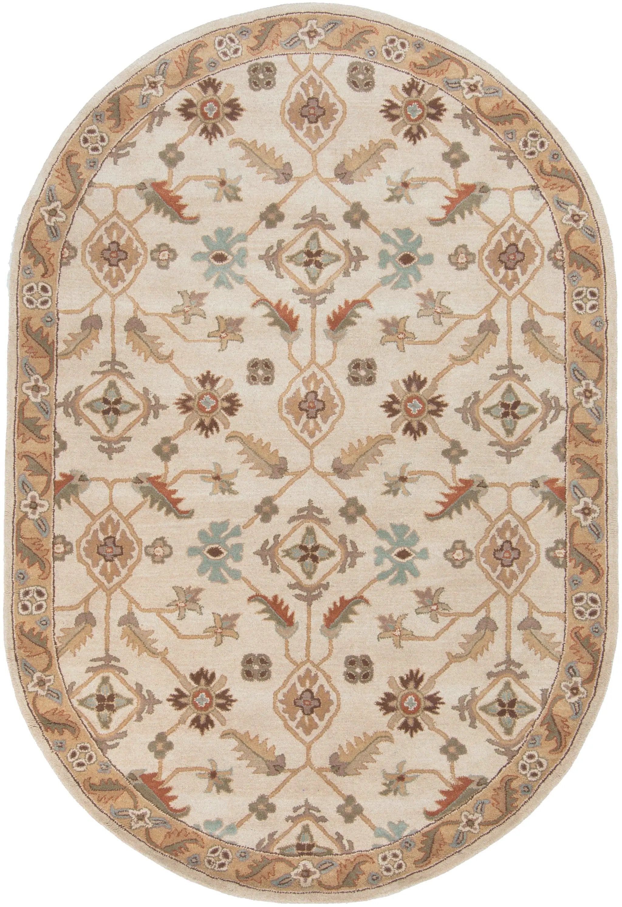 Caesar CAE-1084 Beige Area Rug by LIVABLISS