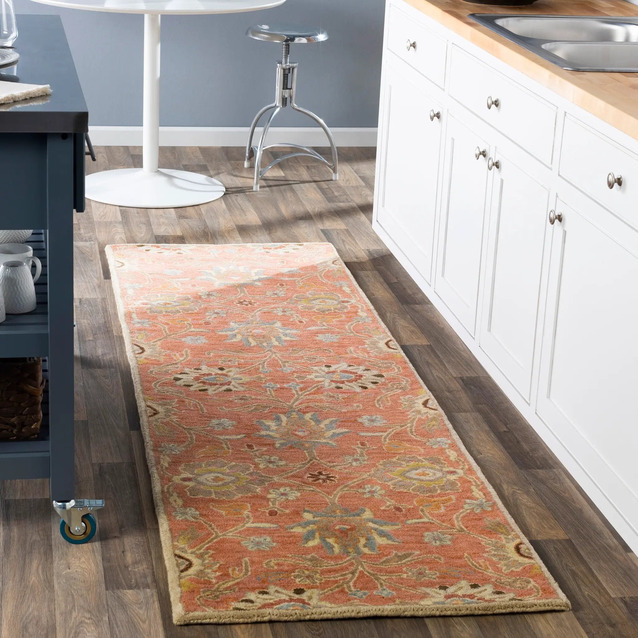 Caesar CAE-1107 Burnt-Orange Area Rug by LIVABLISS