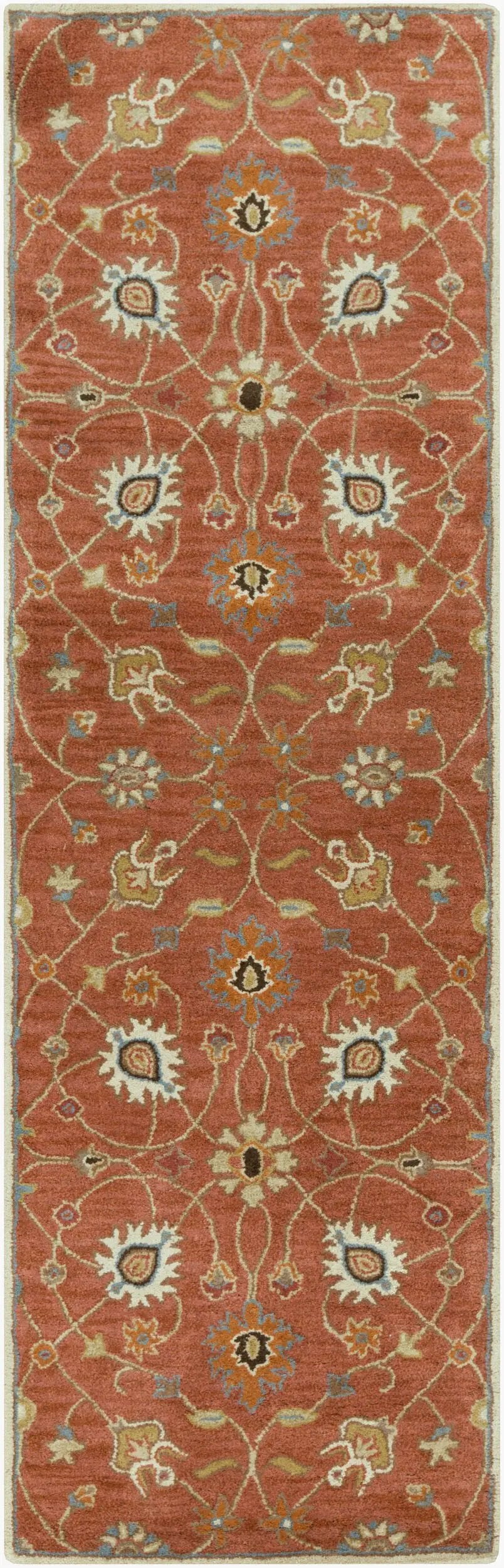 Caesar CAE-1119 Rust Area Rug by LIVABLISS