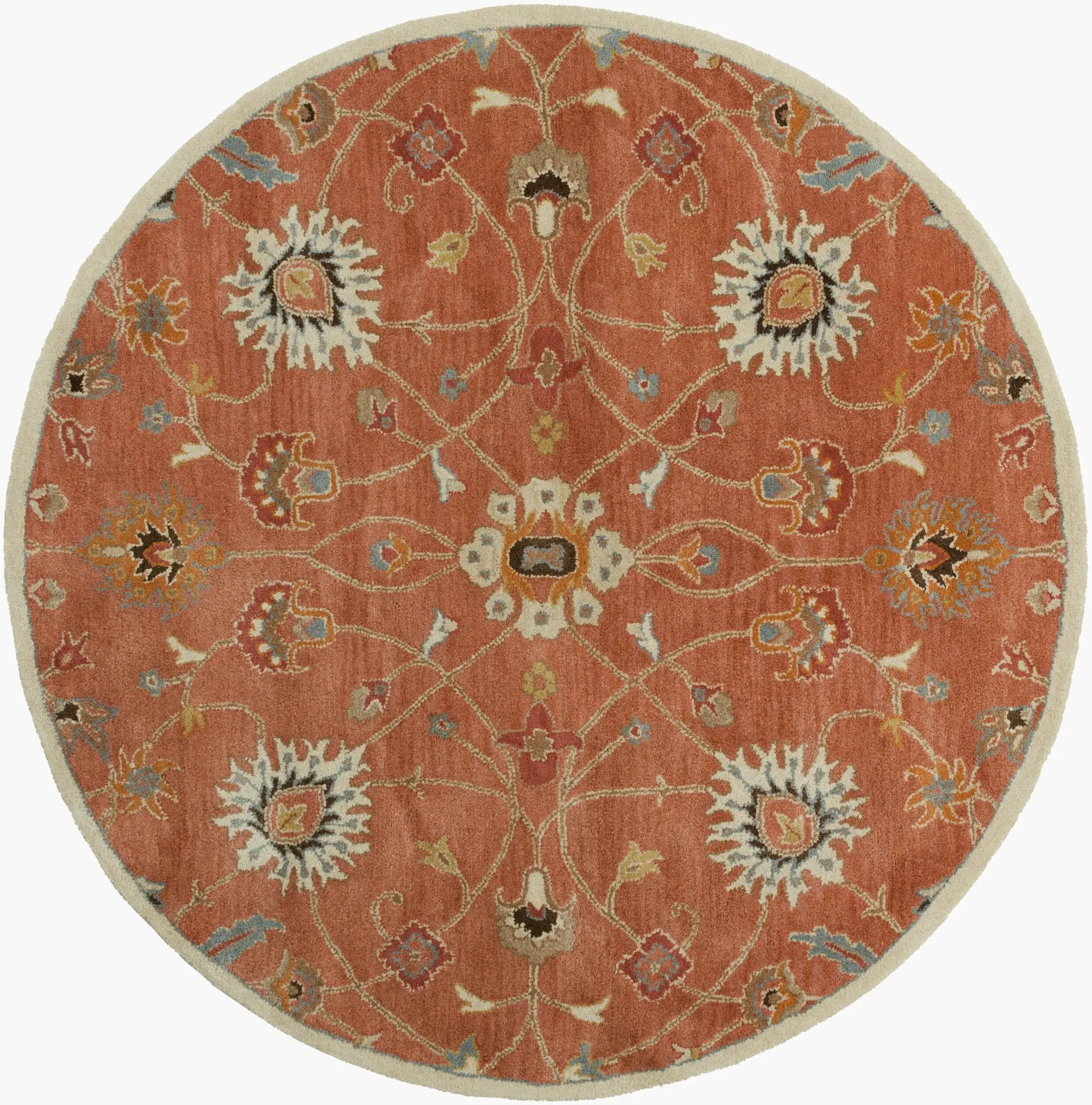Caesar CAE-1119 Rust Area Rug by LIVABLISS