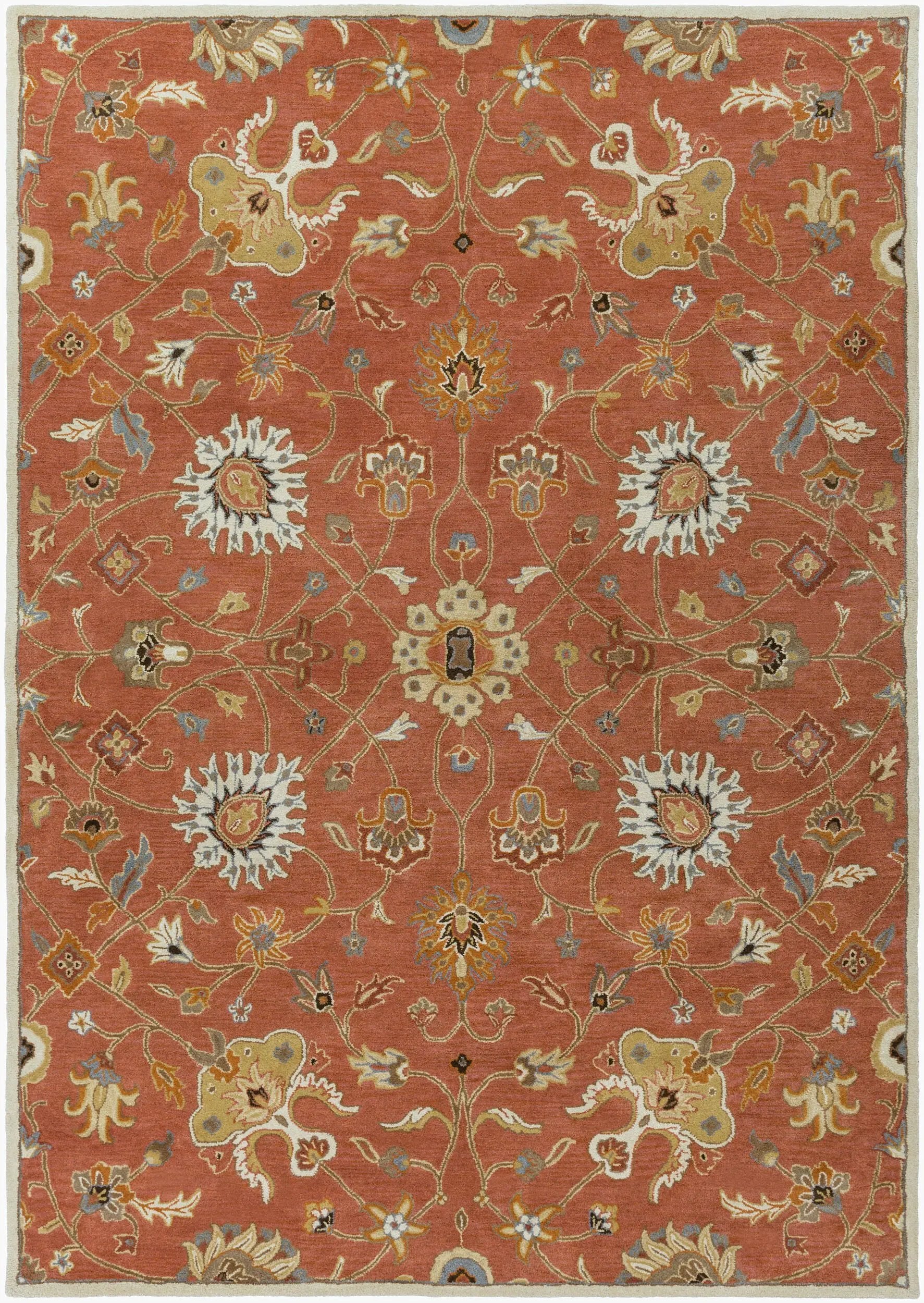 Caesar CAE-1119 Rust Area Rug by LIVABLISS