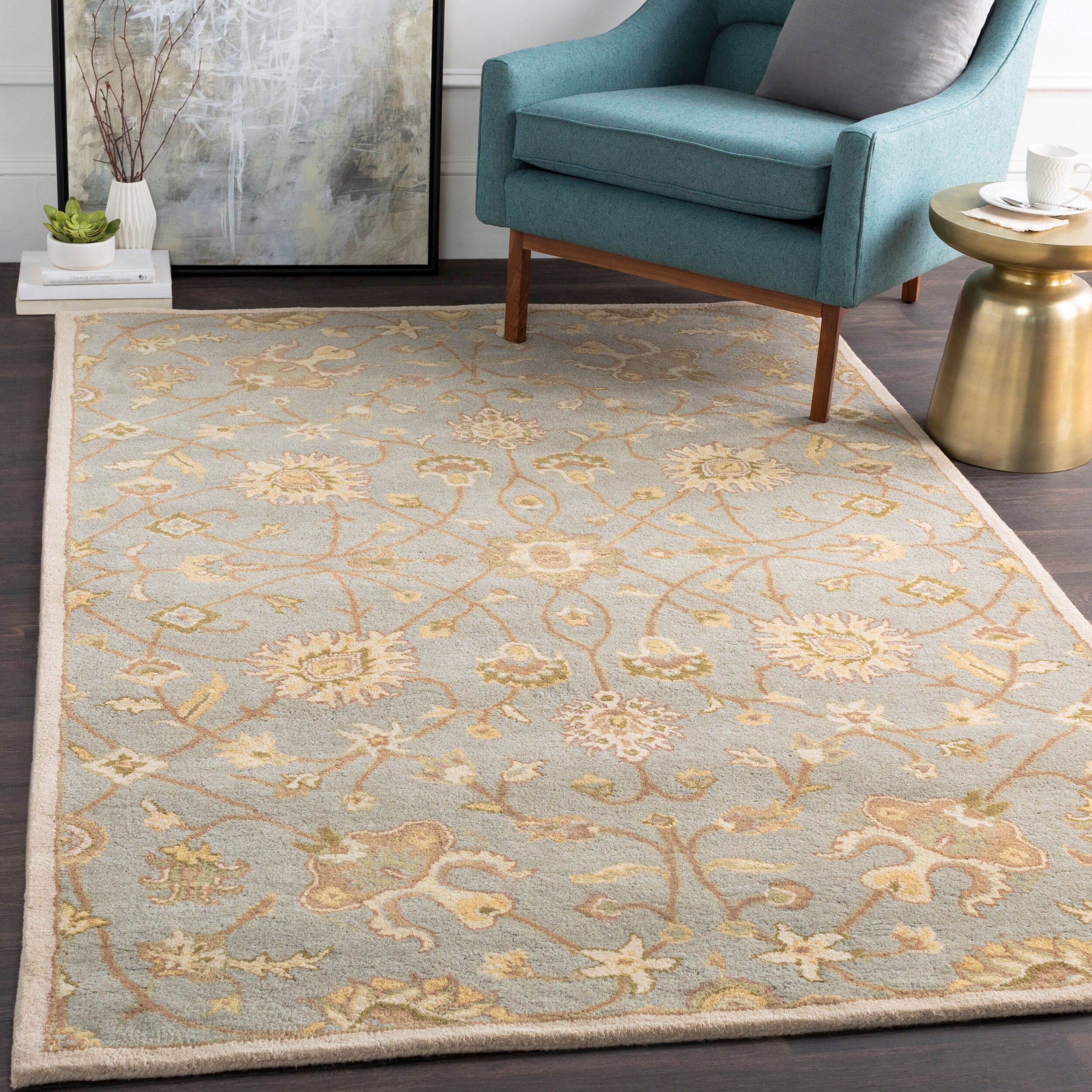 LIVABLISS Caesar CAE-1121 Gray Hand Tufted Area Rug