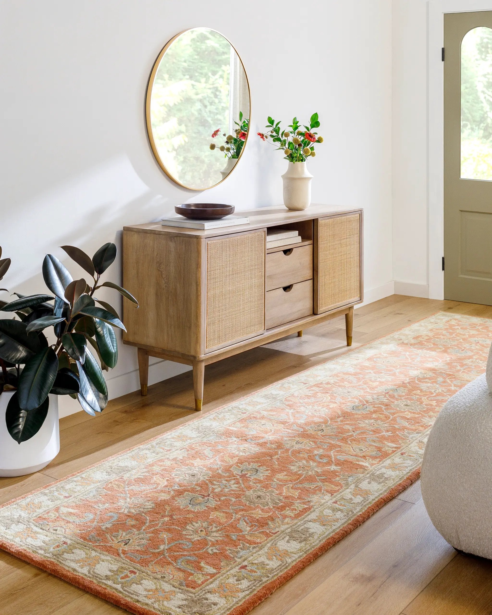 Caesar CAE-1124 Rust Area Rug by LIVABLISS