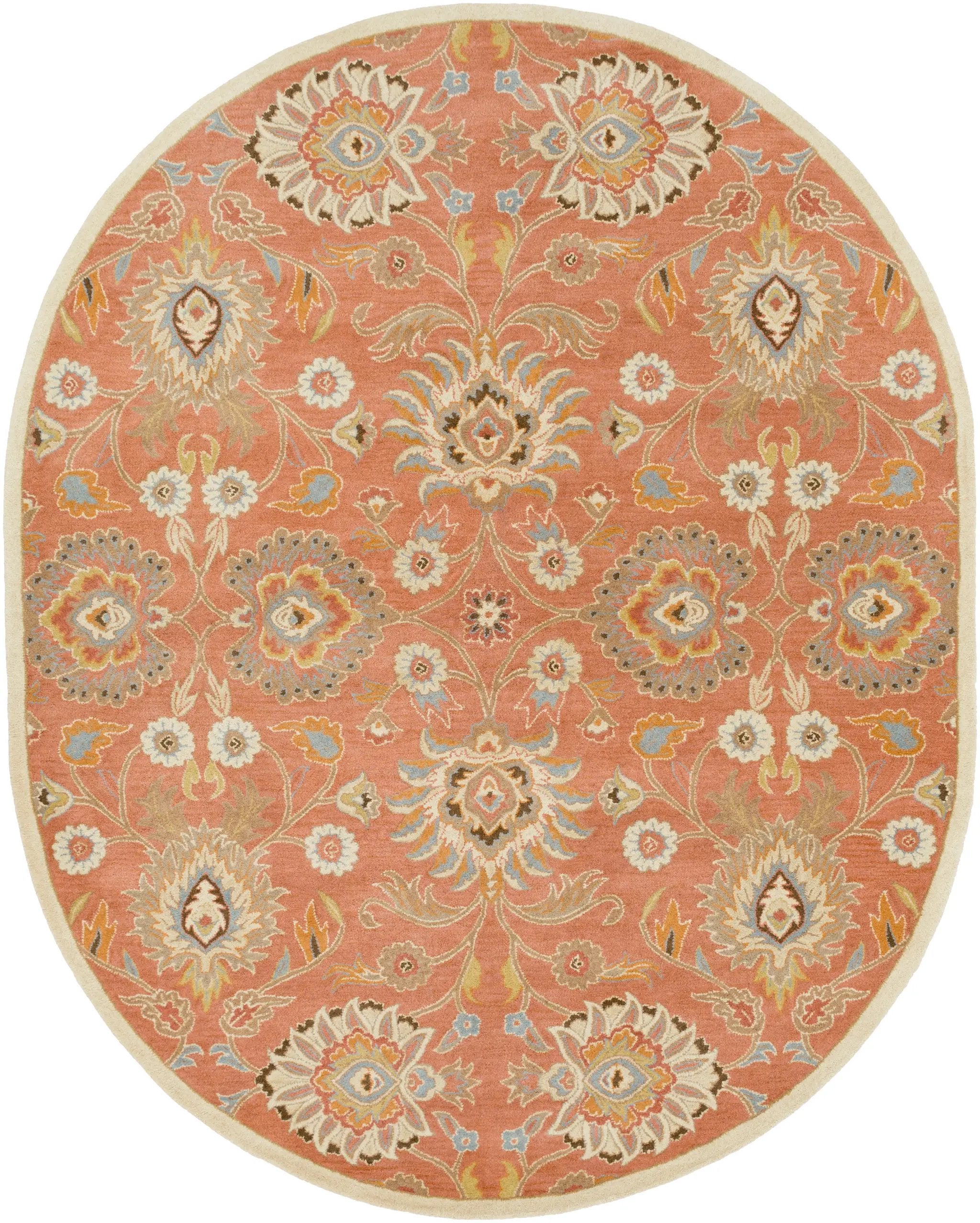 Caesar CAE-1124 Rust Area Rug by LIVABLISS