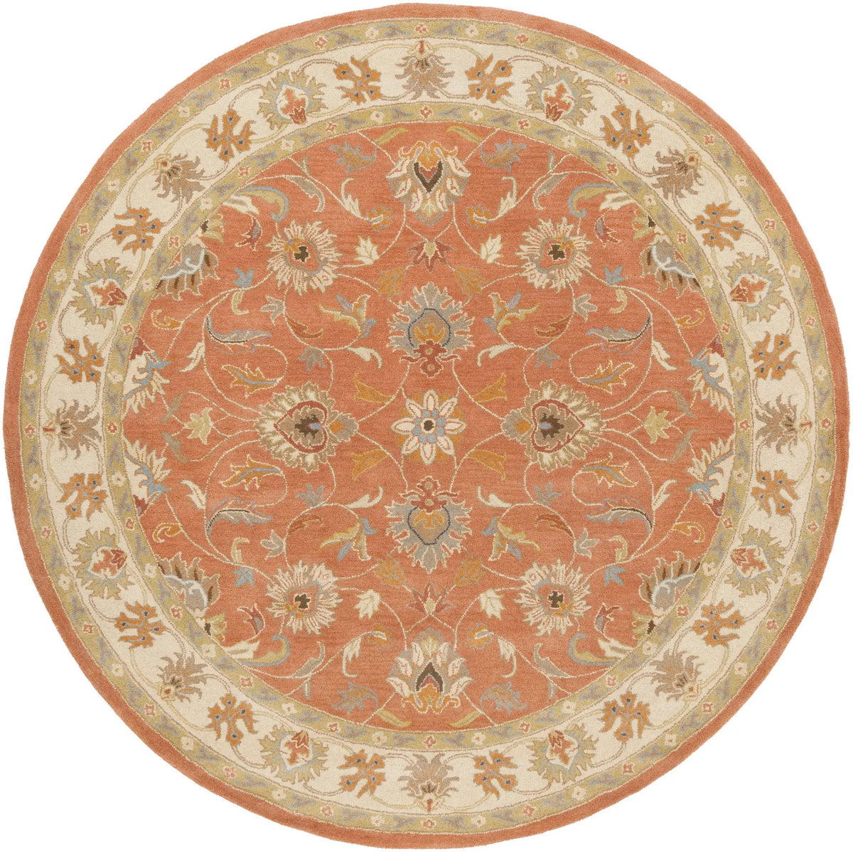 Caesar CAE-1124 Rust Area Rug by LIVABLISS