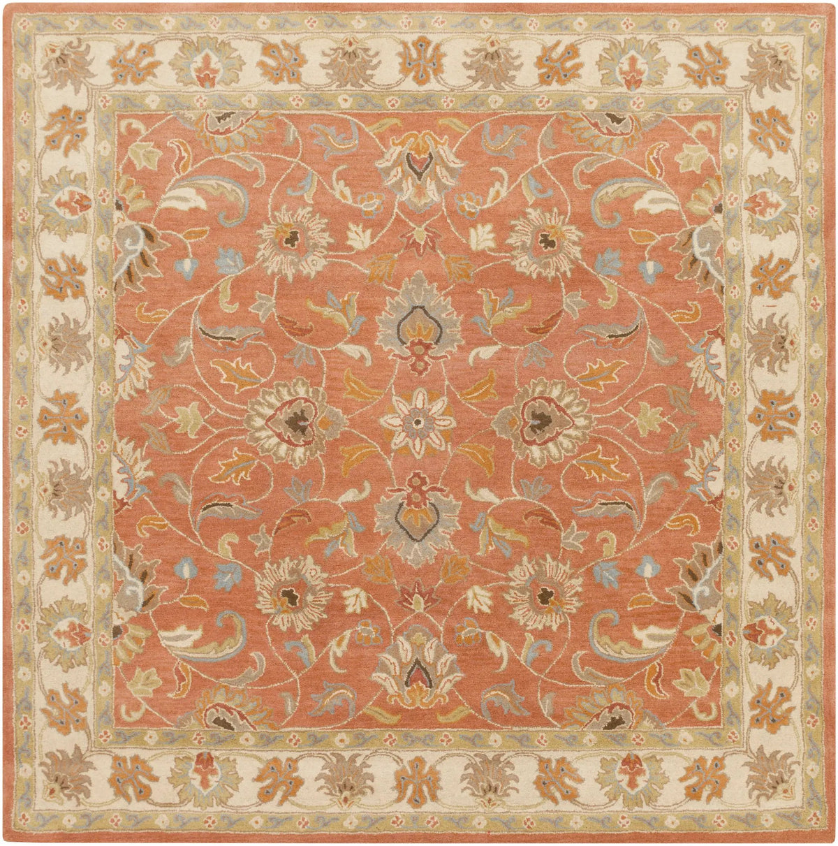 Caesar CAE-1124 Rust Area Rug by LIVABLISS