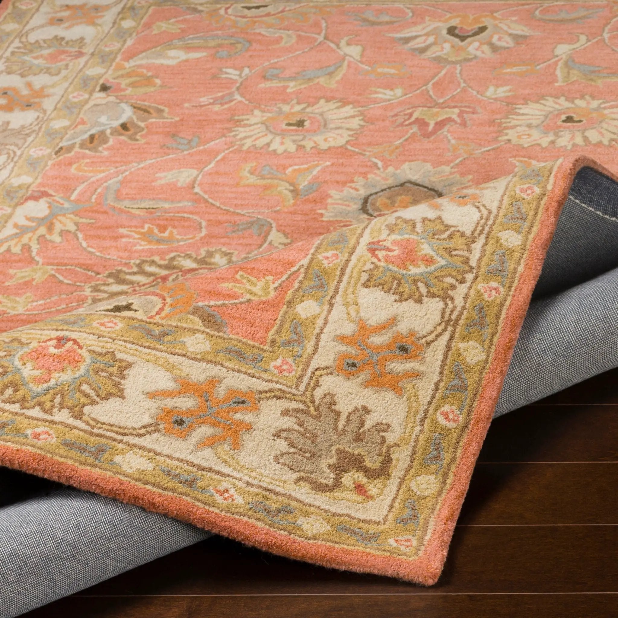 Caesar CAE-1124 Rust Area Rug by LIVABLISS