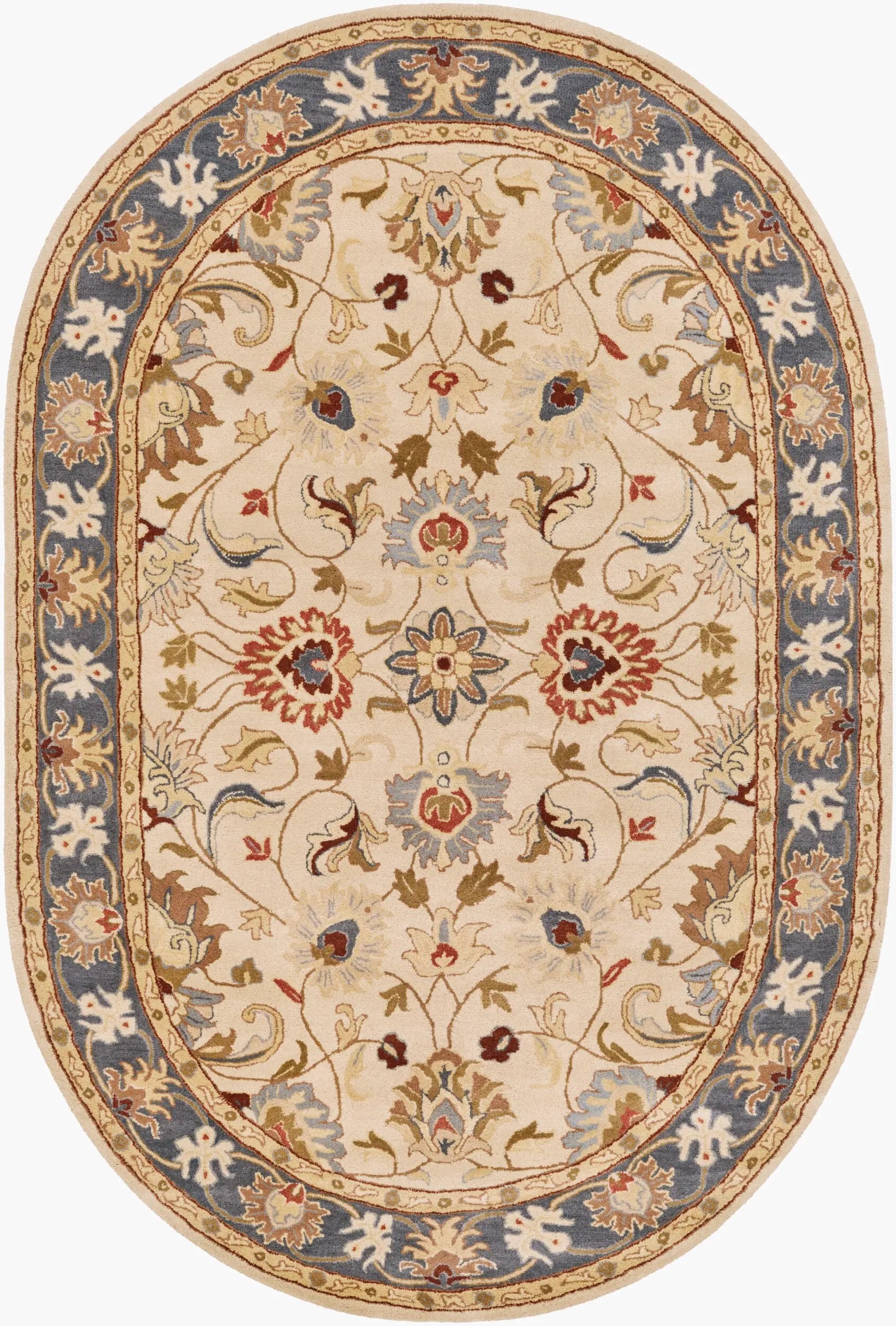 Caesar CAE-1125 Beige Area Rug by LIVABLISS