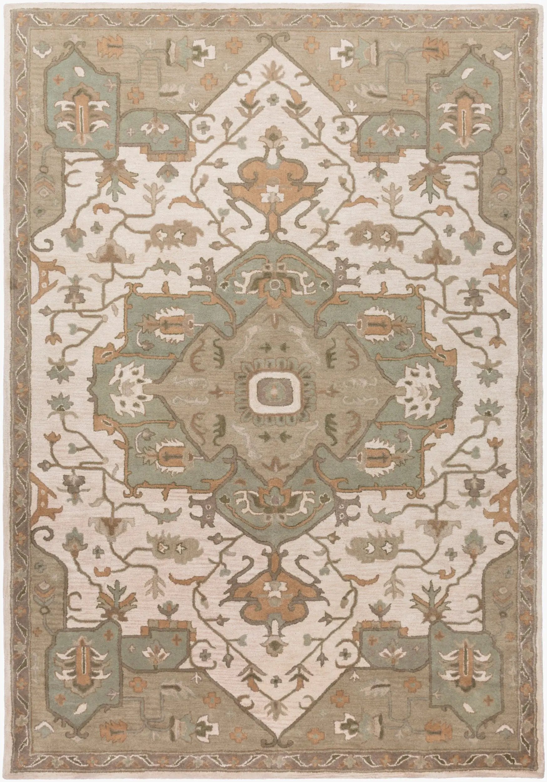 Caesar CAE-1143 Beige Area Rug by LIVABLISS