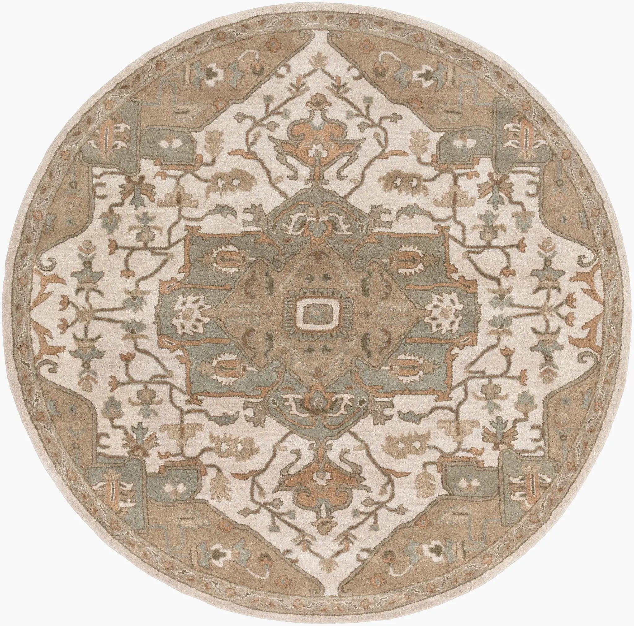 Caesar CAE-1143 Beige Area Rug by LIVABLISS