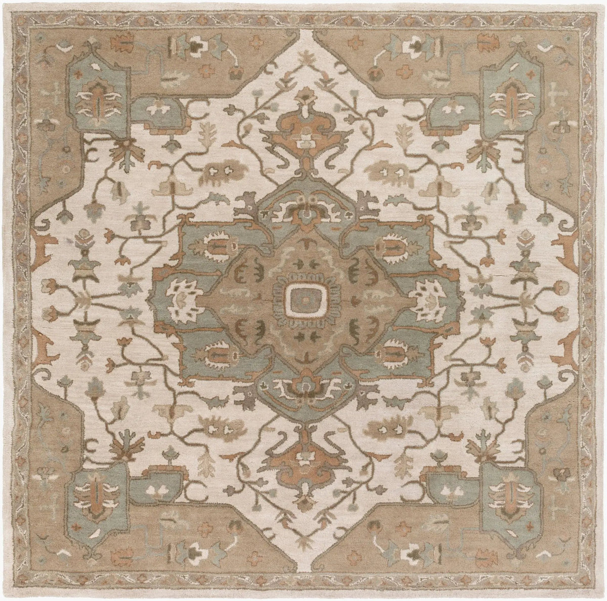 Caesar CAE-1143 Beige Area Rug by LIVABLISS
