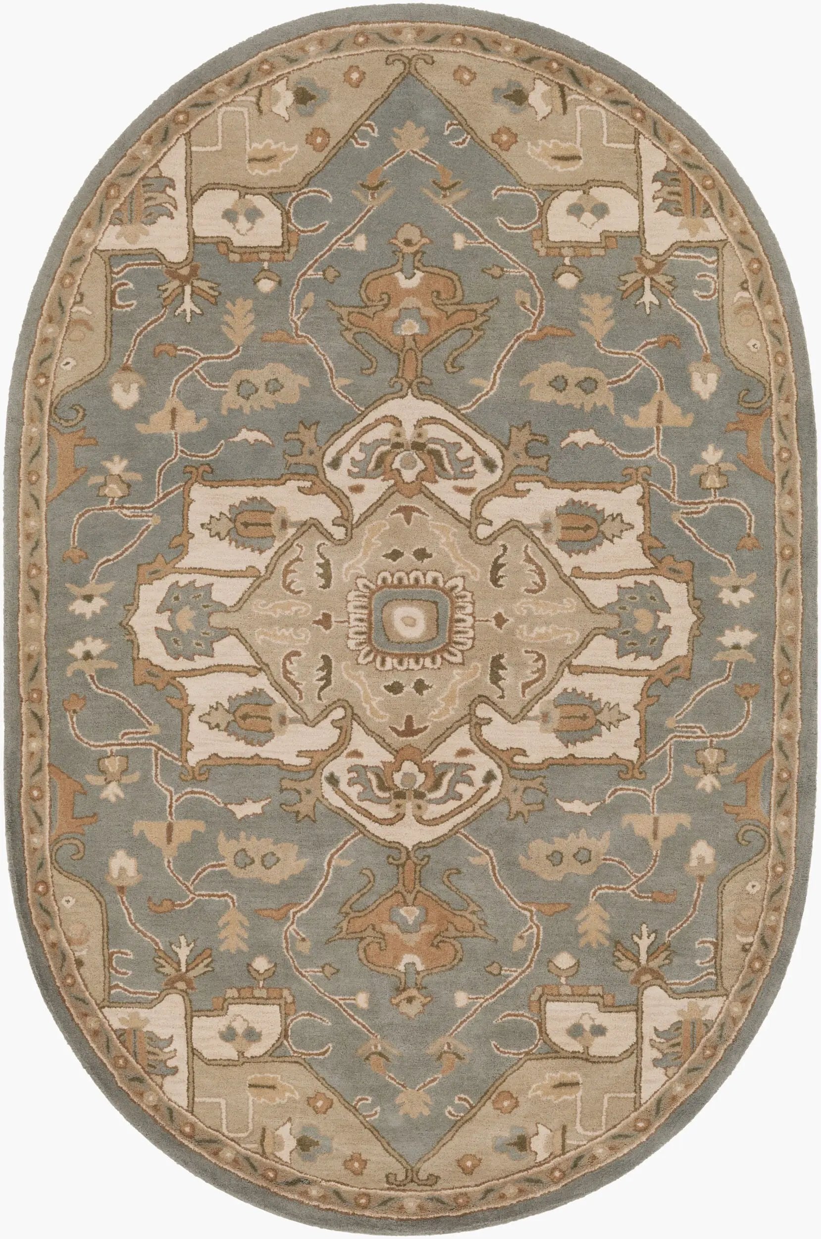 Caesar CAE-1144 Medium-Gray Area Rug by LIVABLISS