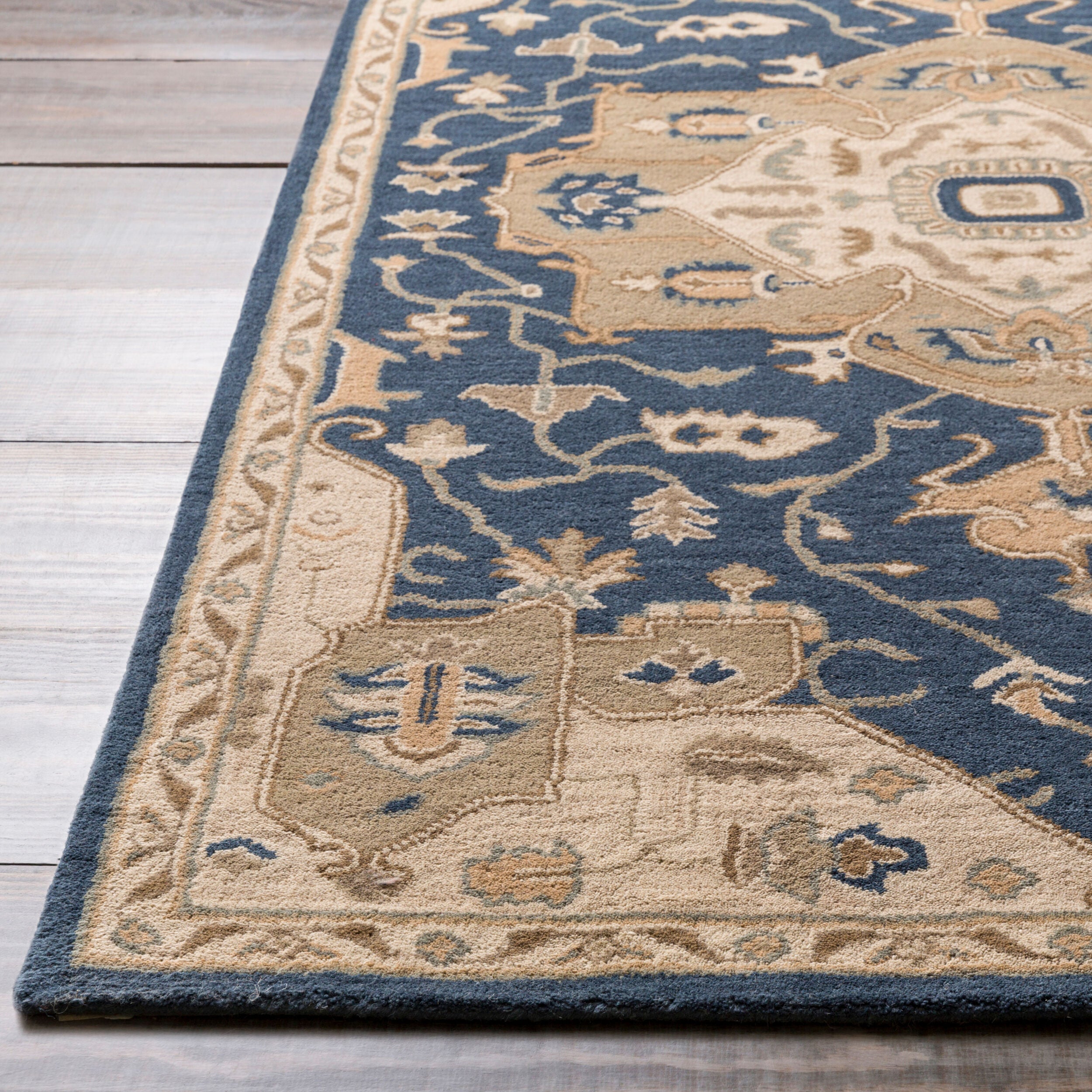 LIVABLISS Caesar CAE-1145 Ink-Blue Hand Tufted Area Rug