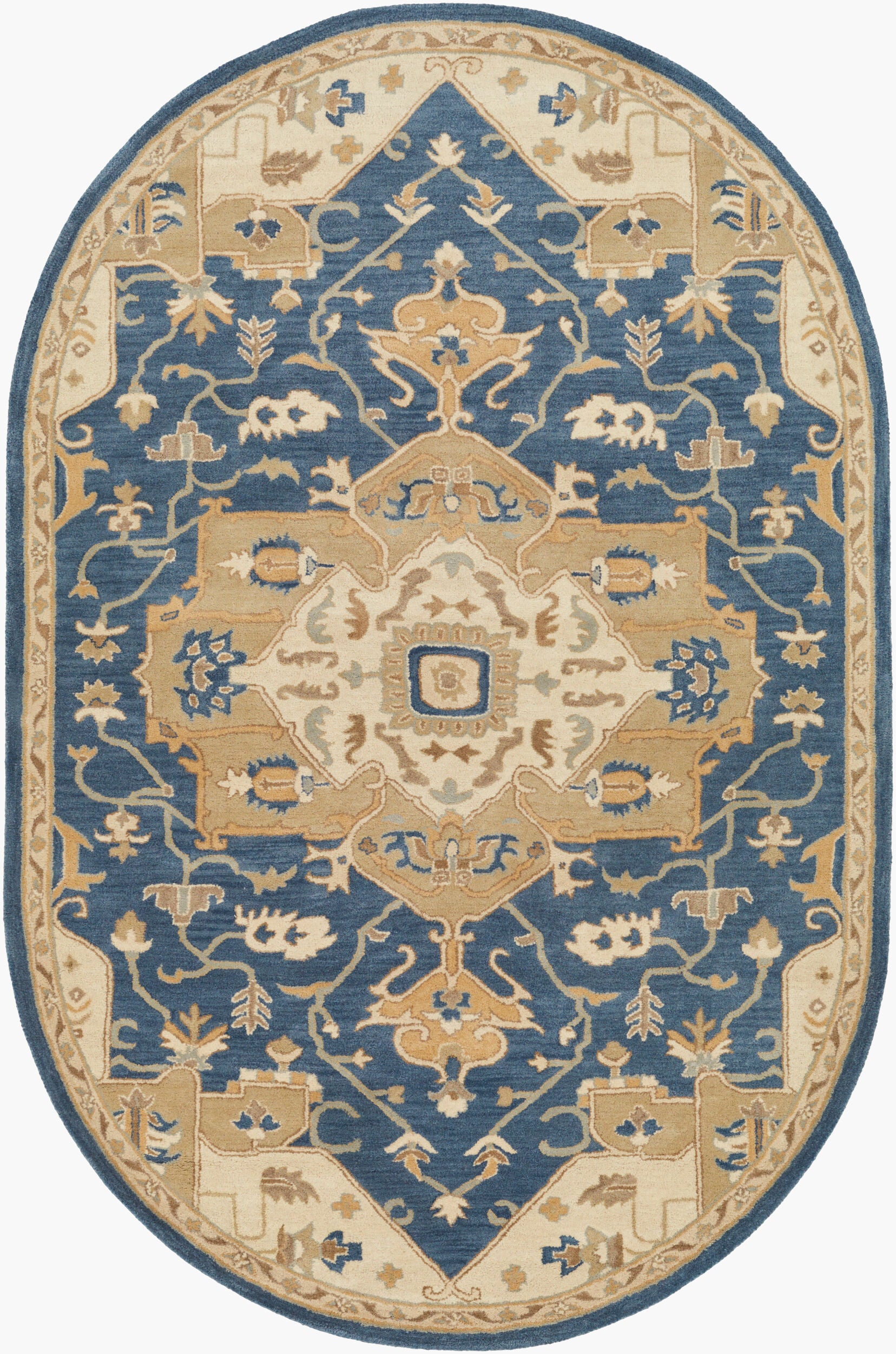 LIVABLISS Caesar CAE-1145 Ink-Blue Hand Tufted Area Rug