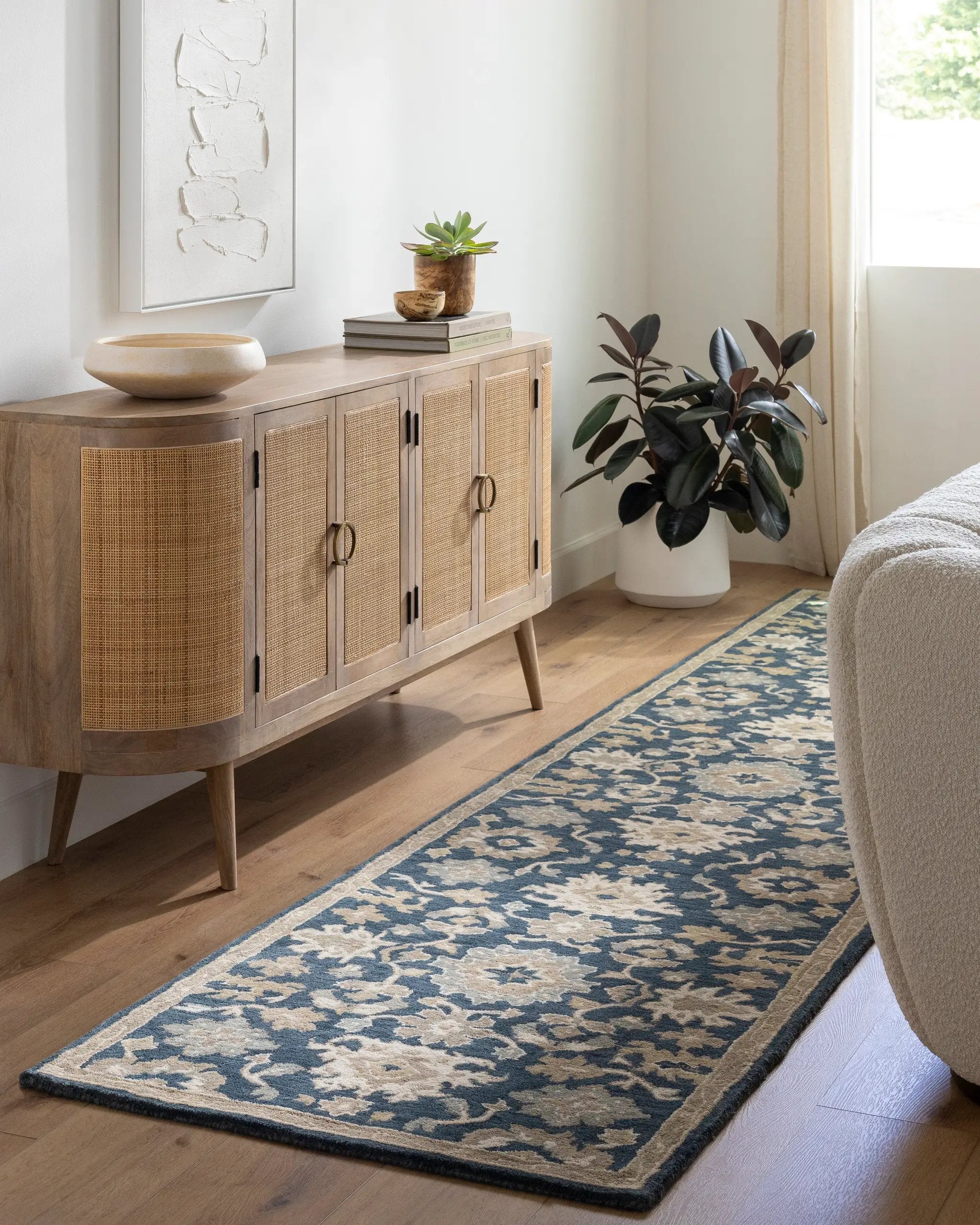 Caesar CAE-1154 Navy Area Rug by LIVABLISS