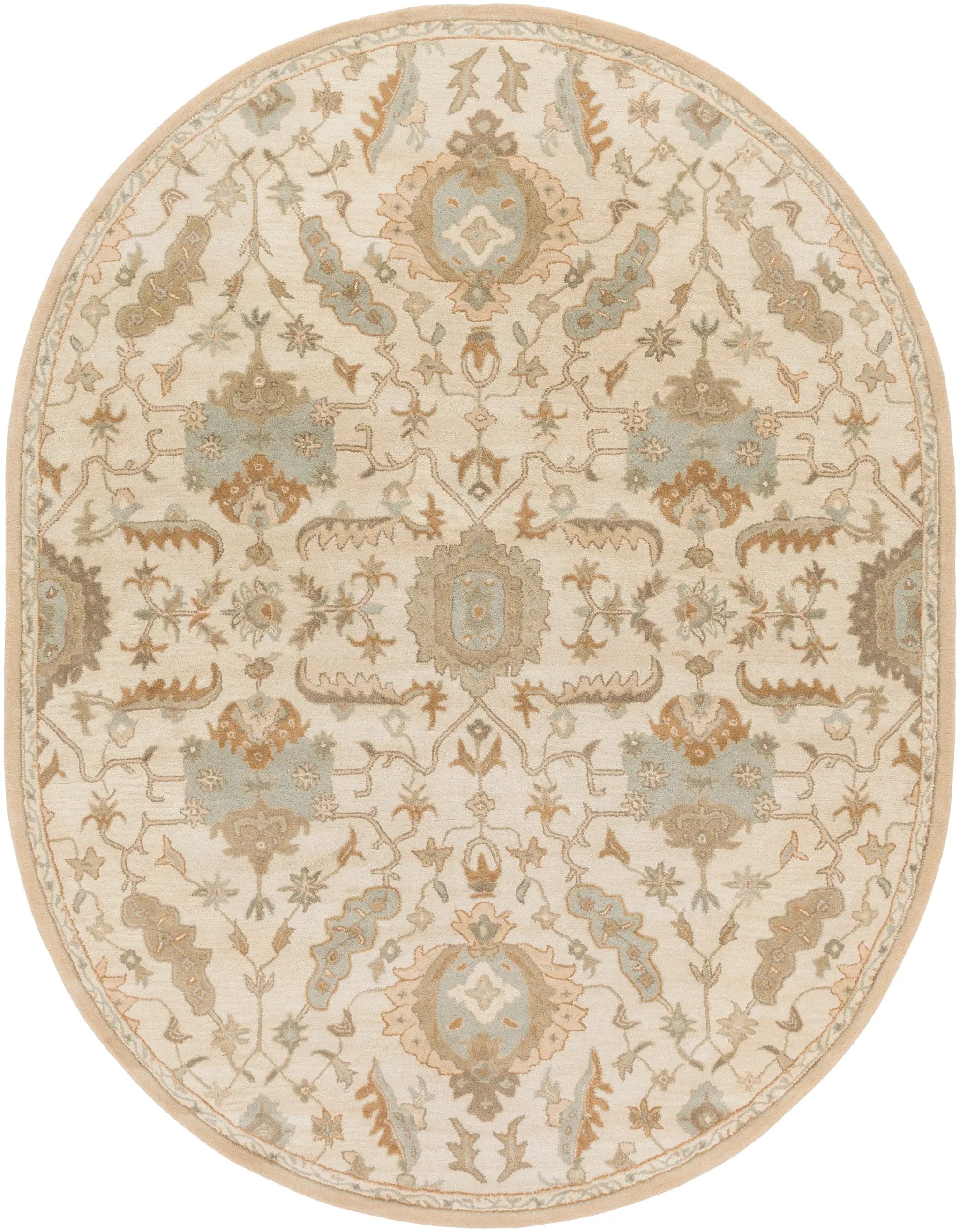 Caesar CAE-1166 Cream Area Rug by LIVABLISS
