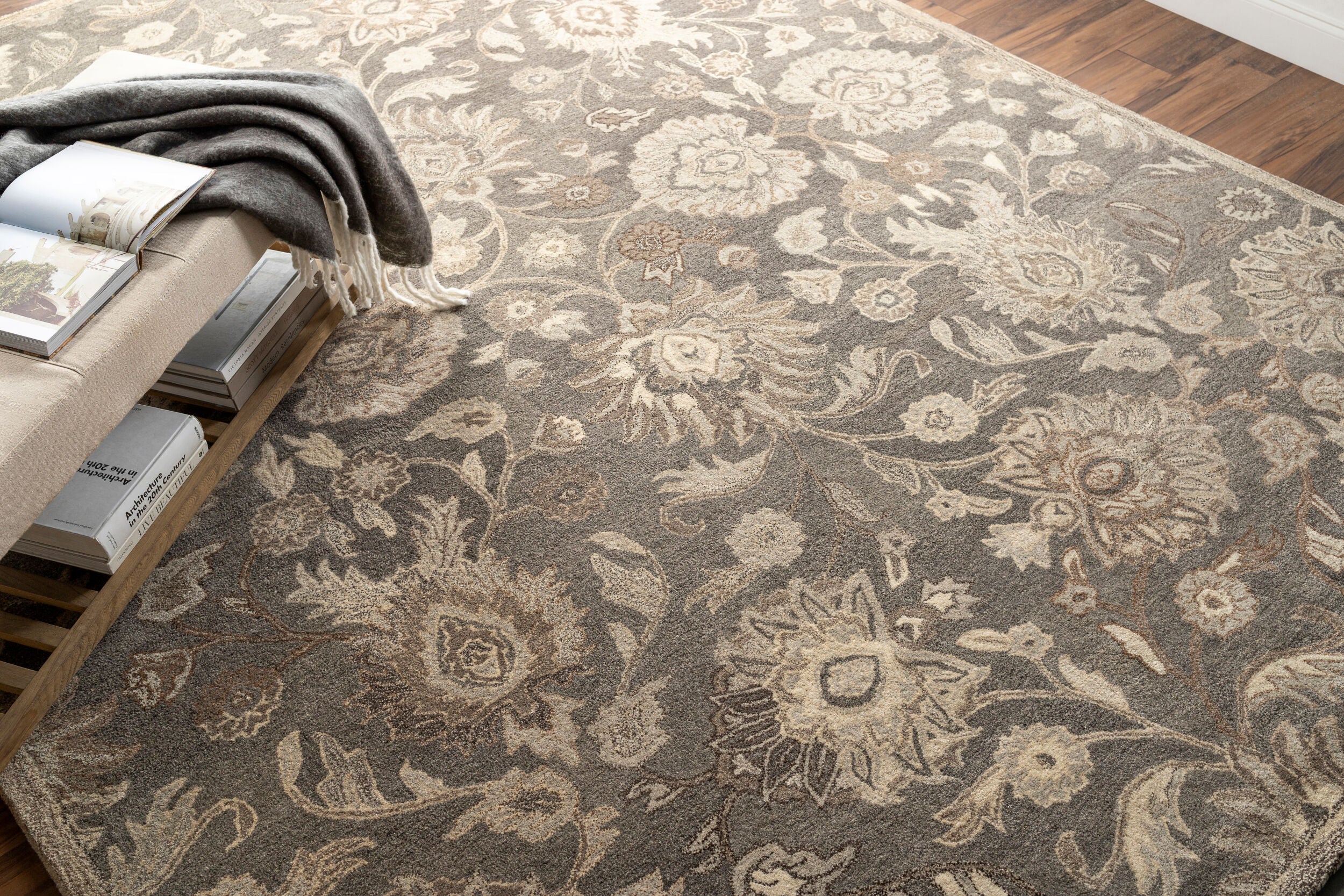 LIVABLISS Caesar CAE-1195 Taupe Hand Tufted Area Rug