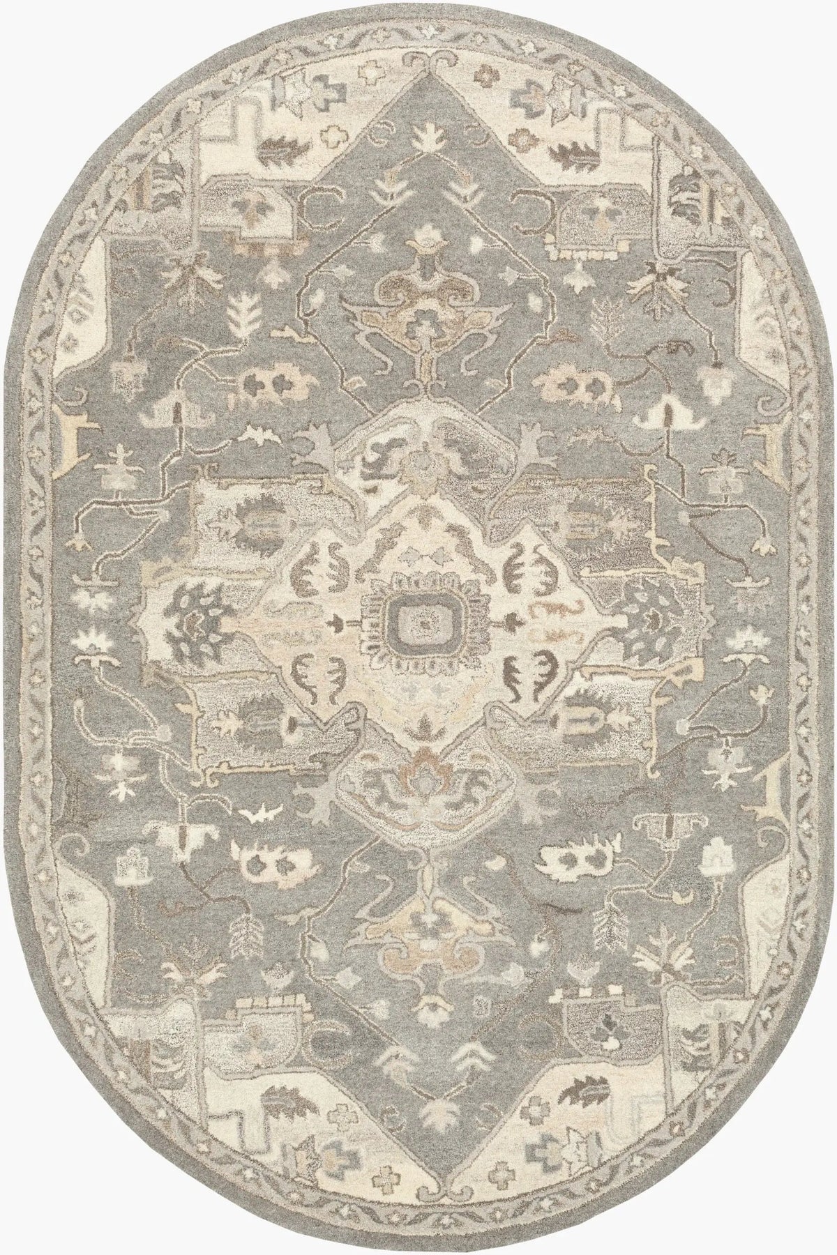 Caesar CAE-1196 Taupe Area Rug by LIVABLISS